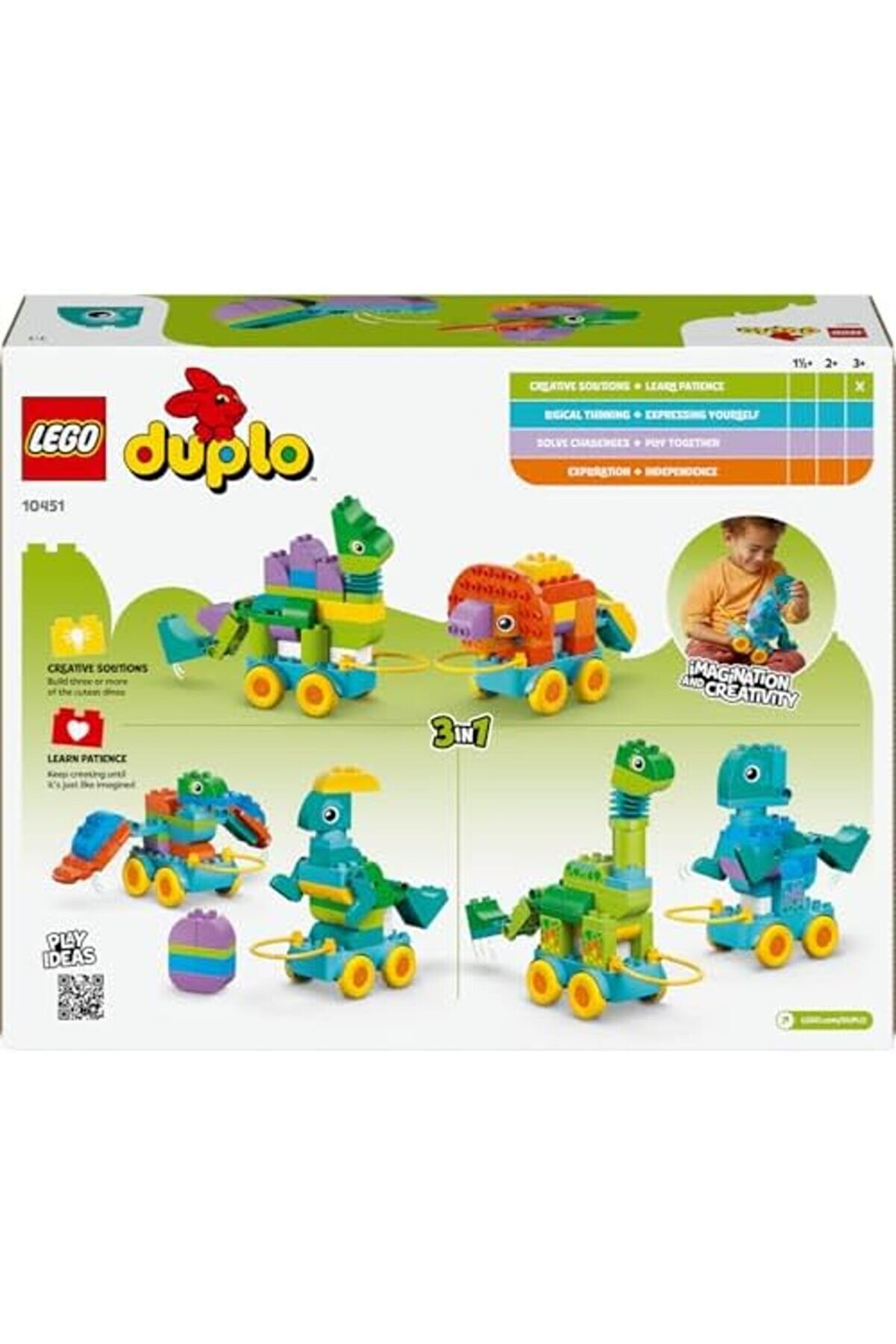 Modashi̇ne Kasabası 3&rsquo;&Uuml; 1 Arada Tekerlekli̇ Di̇nozorlar 10451 - Di̇nozor Seven 3 Yaş Ve &Uuml;zeri̇ &Ccedil;ocuklar İ