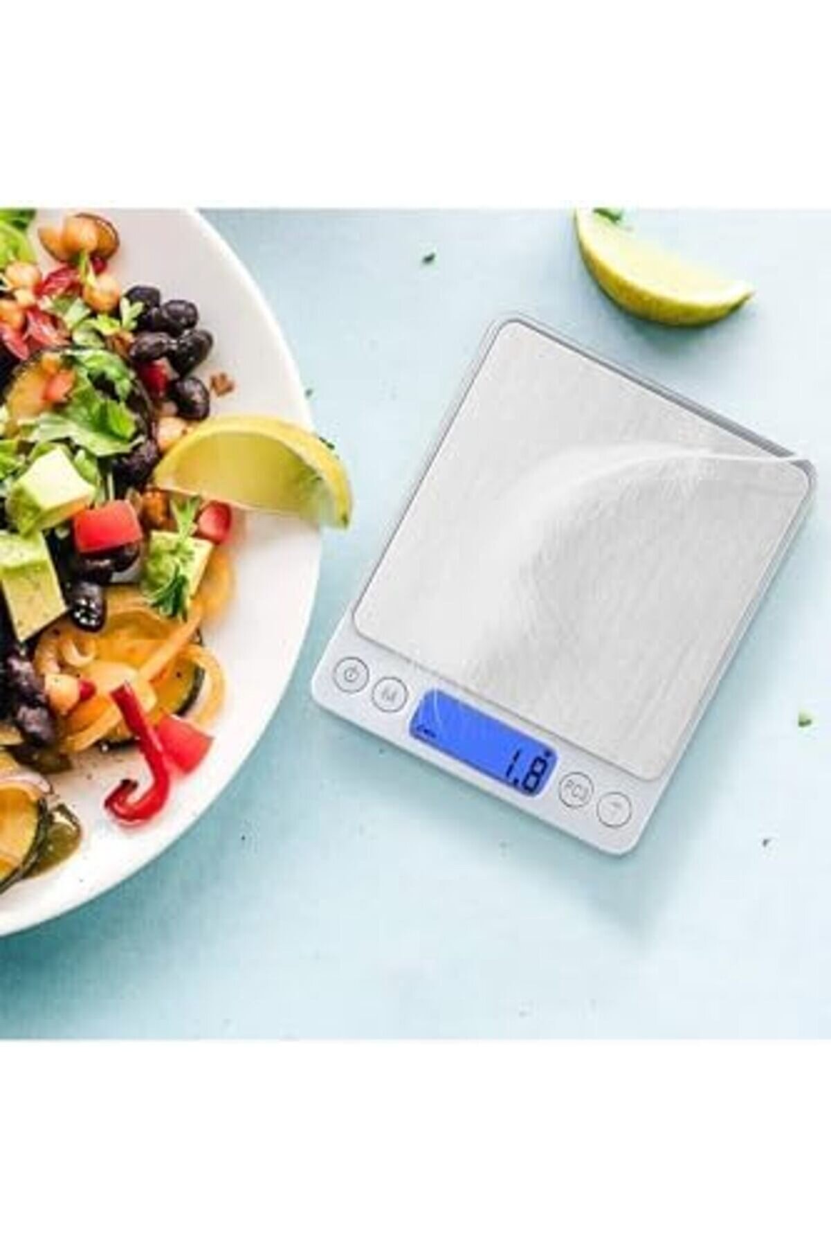 Modashi̇ne Mutfak Tartı, 3 Kg Kapasi̇te, 0.1 Gr, Lcd Ekran, Mutfak Ve Kuyumcu Terazi̇si̇ Modascope 10147