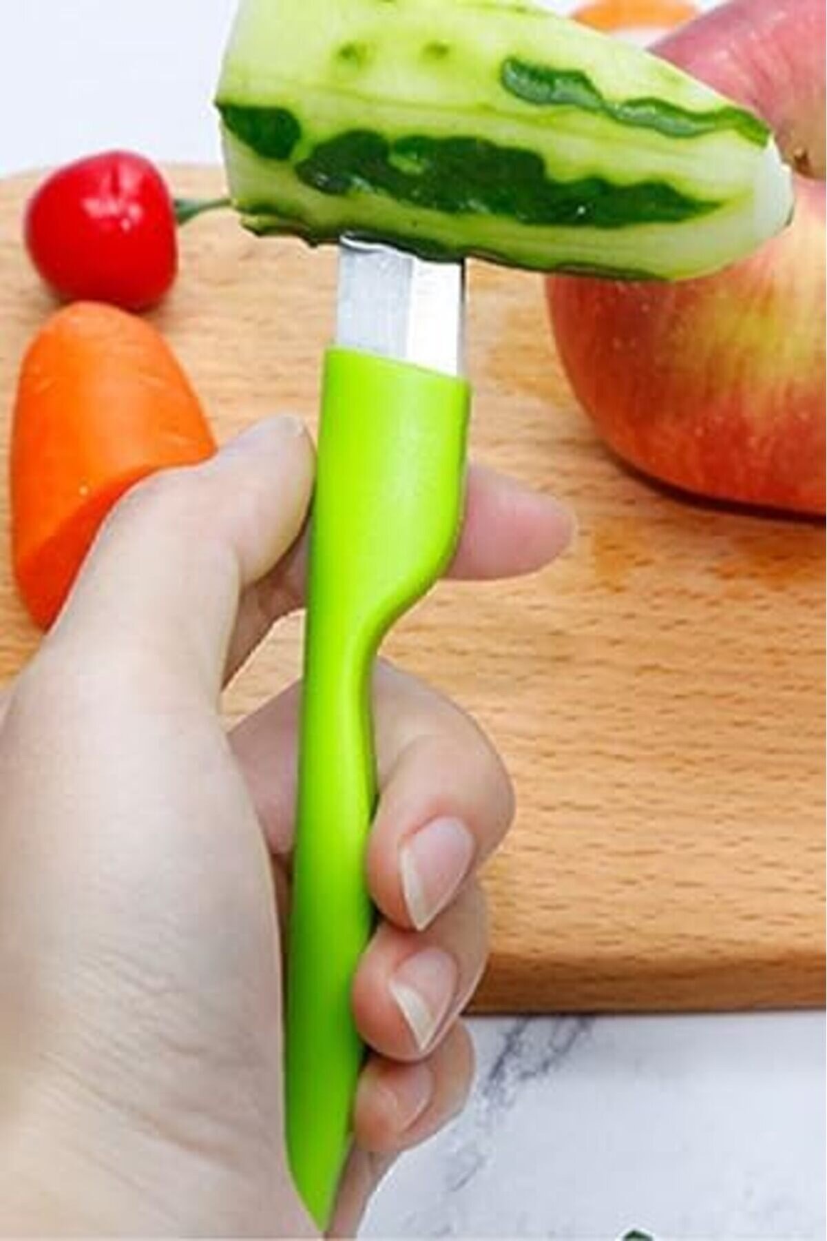 Modashi̇ne Delos 2 İn 1 Paslanmaz Çeli̇k Bıçak Ve Soyacak Seti̇ Yeşi̇l Modascope 1014773