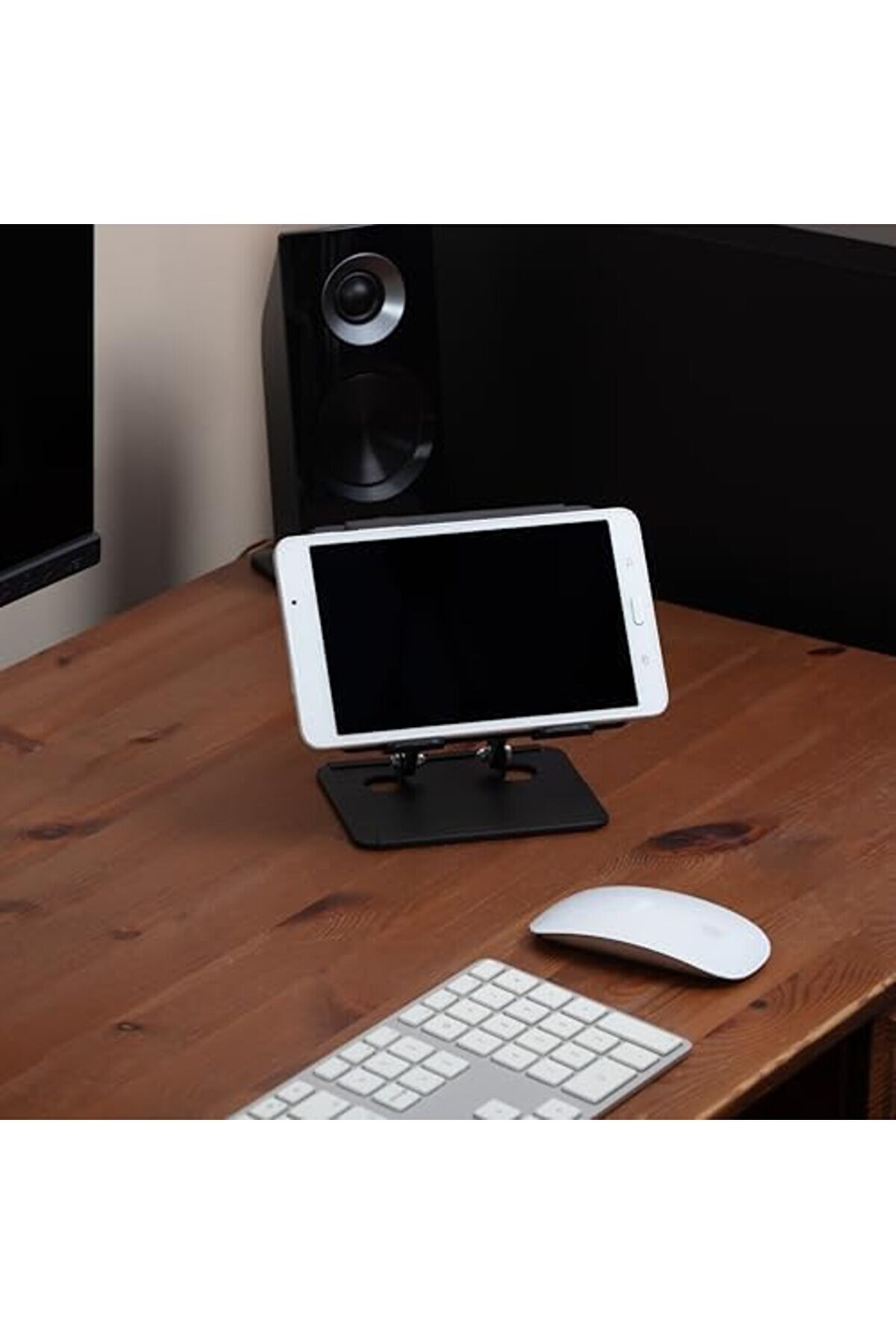 Çeli̇k Tablet Tablet Tutucu Ergonomi̇k Katlanabi̇li̇r Tablet Çeli̇k (Si̇yah) 978262