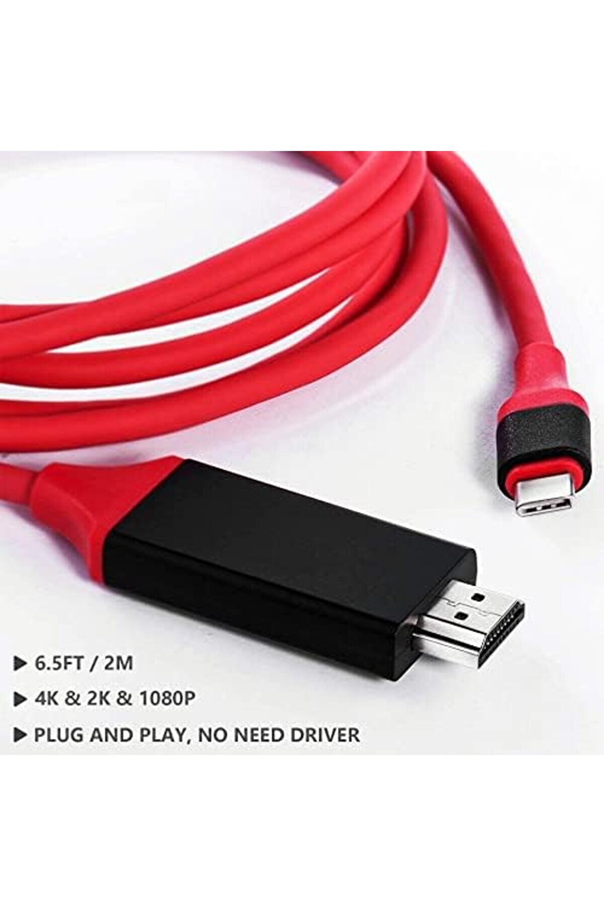 Usb C - Hdmı Kablosu 1,8 M 4K, Usb-C Hdmı Adaptörü Macbook Pro, İpad Ai̇r, Chromebook, Surface Book,