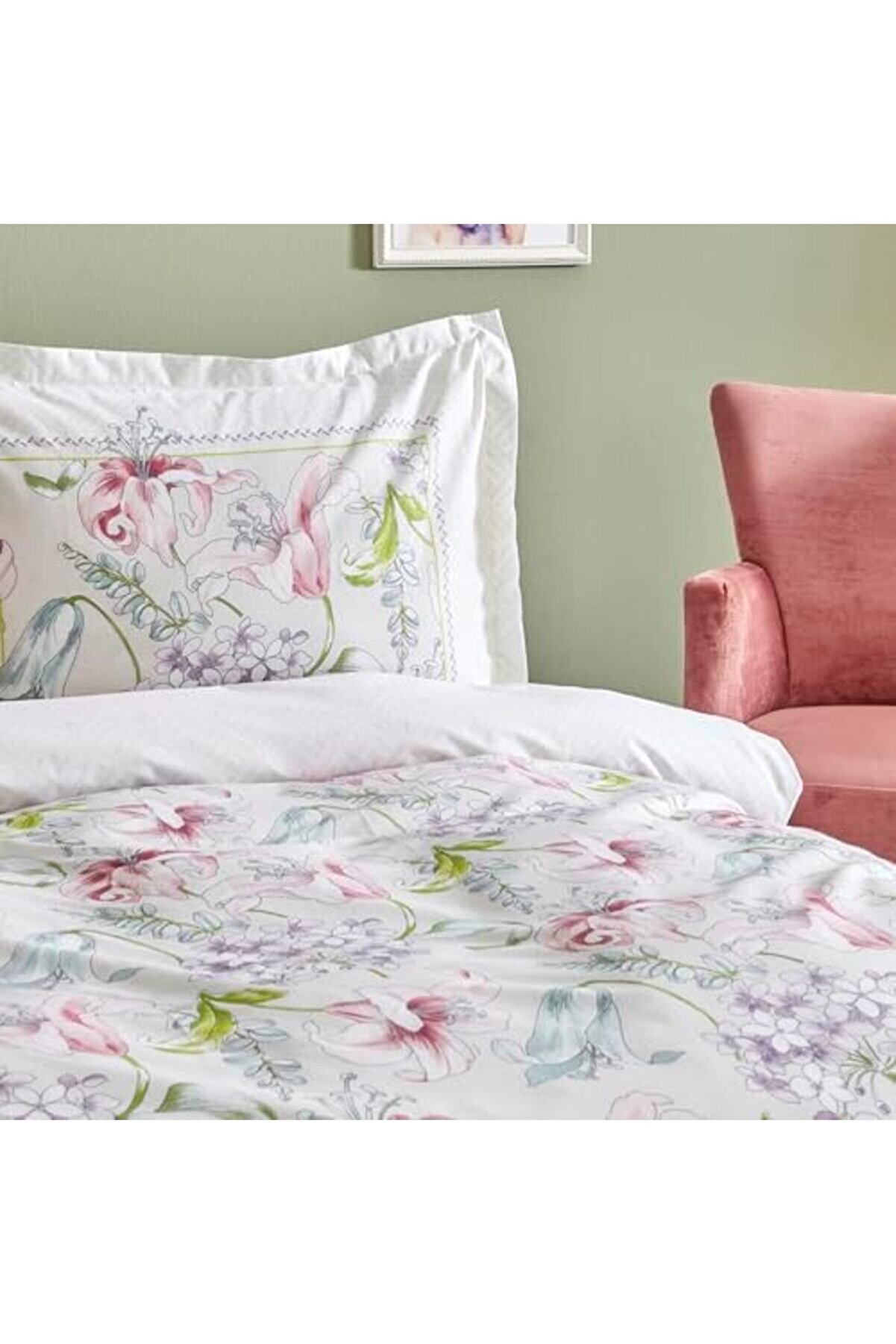 Melosa Pembe%100 Pamuk Tek Ki̇şi̇li̇k Nevresi̇m Takımı 1014773