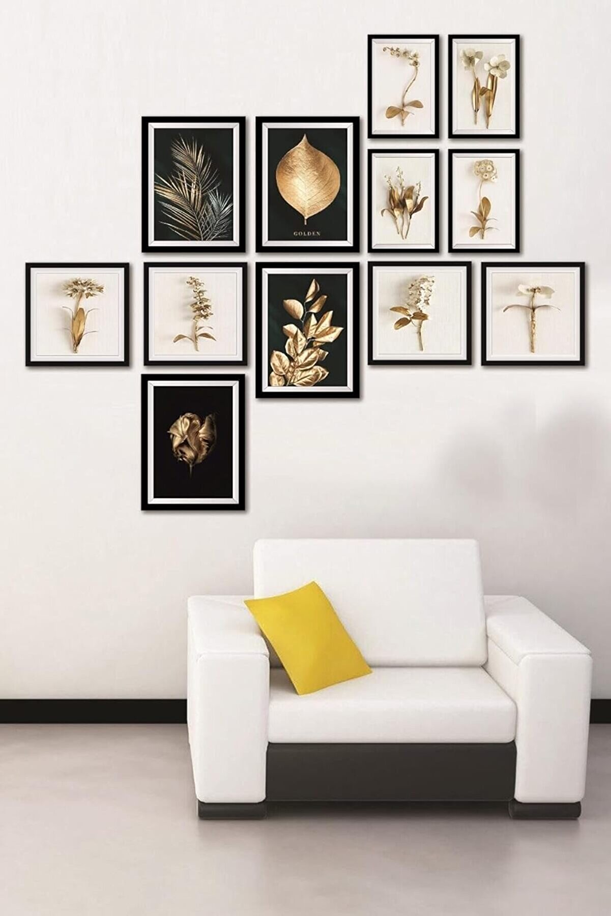 STOREMAX 12 Parça Dekoratif Mdf Tablo Seti Çerçeve Görünümlü DEKOLIADKJ023 1014773