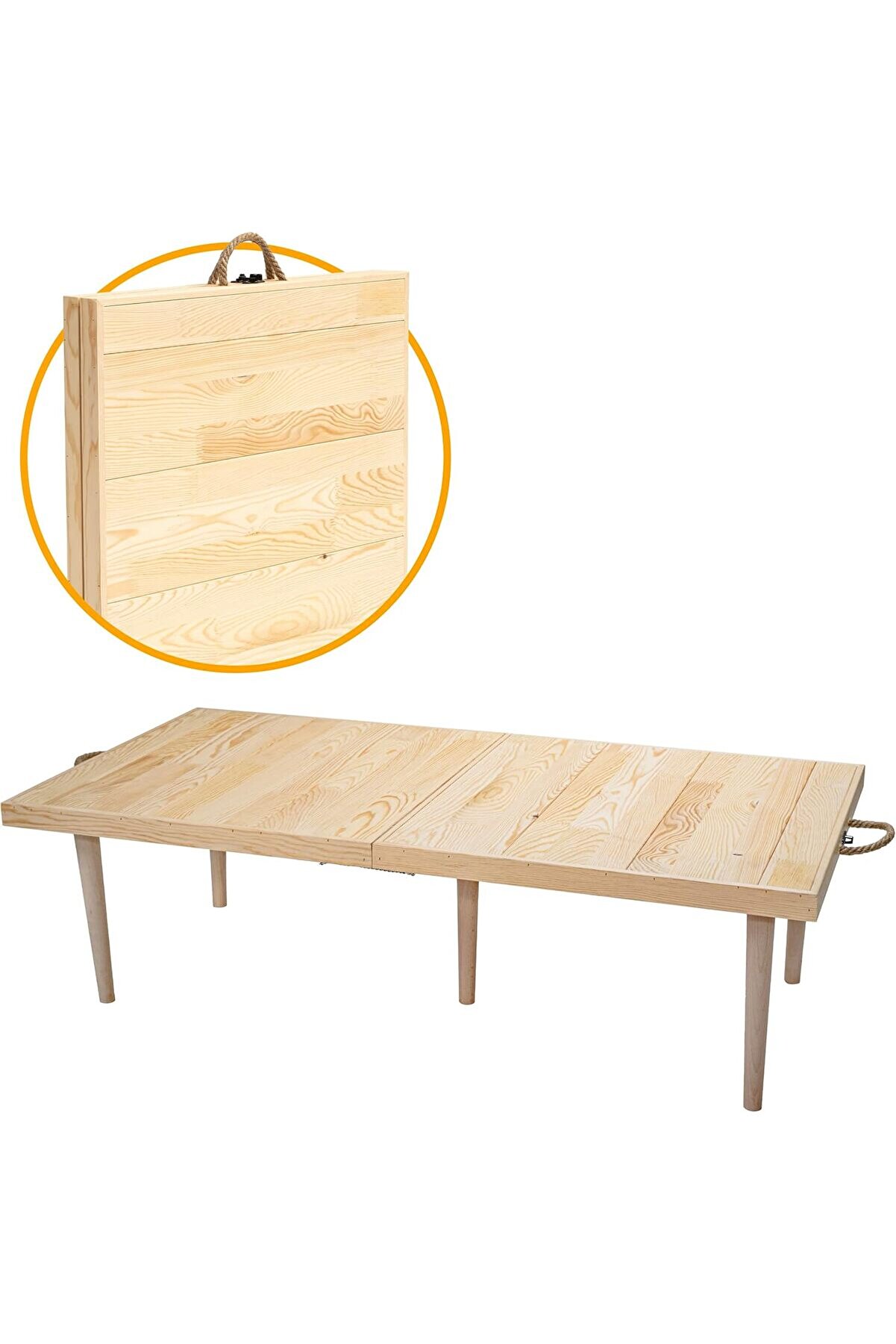 STOREMAX Katlanır Kamp, Piknik ve Bahçe Masası 50x100 cm - Ham Renk 1014773