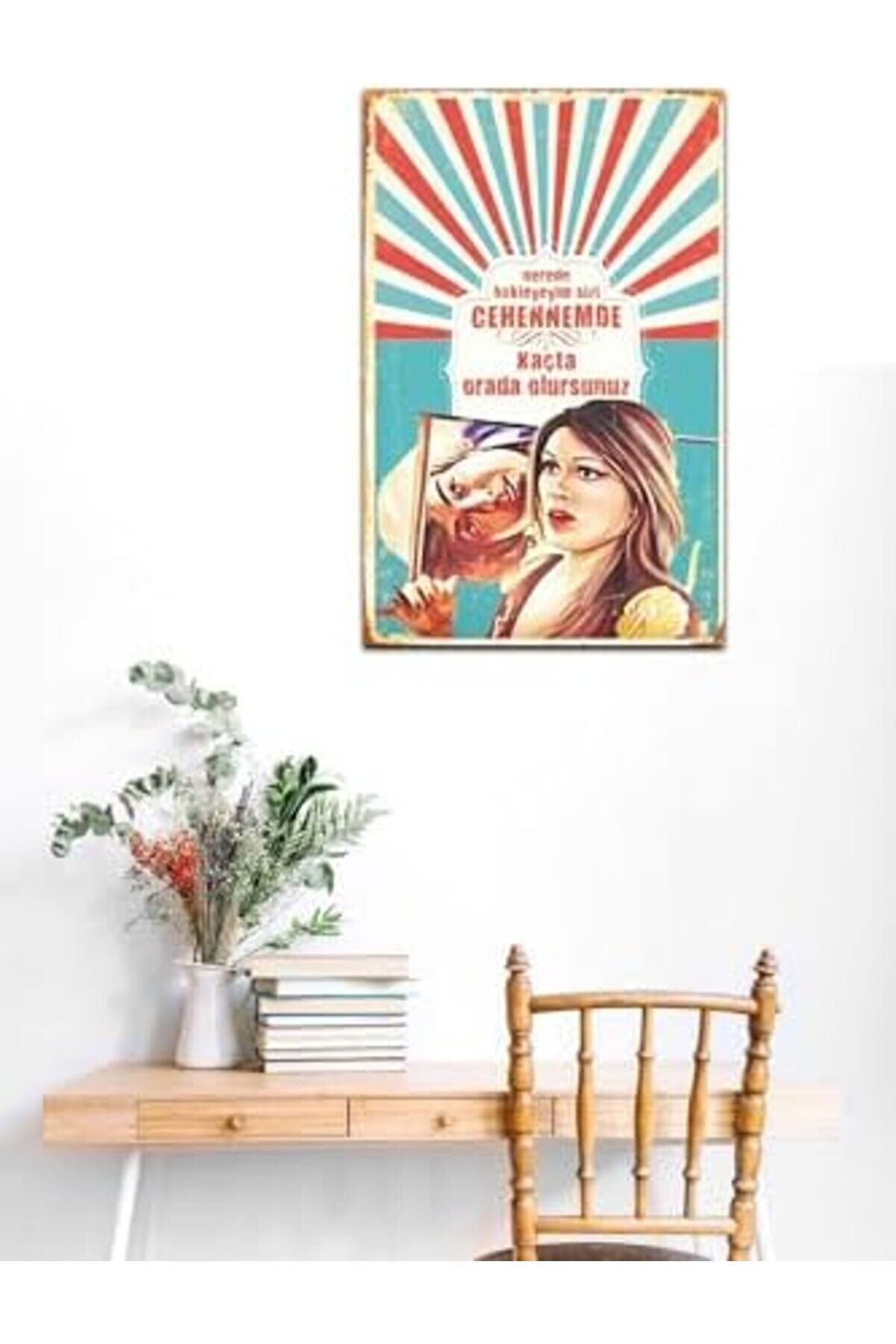 Kuşe Kağıt Duvar Posteri̇ Nerede Bekleyeyi̇m Si̇zi̇ Retro Drtr