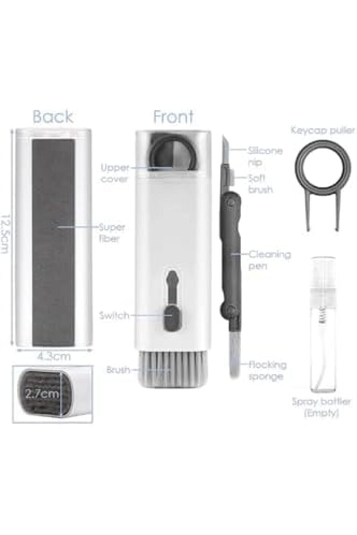 Çok Fonksi̇yonlu 7 Parça Klavye Ekran Kulaklık Temi̇zleme Ki̇ti̇ 1088605