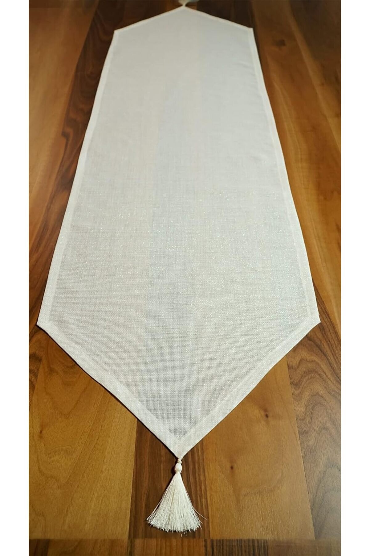 STOREMAX Simli Runner Püsküllü, Kırık Beyaz, 45x150cm 1014773
