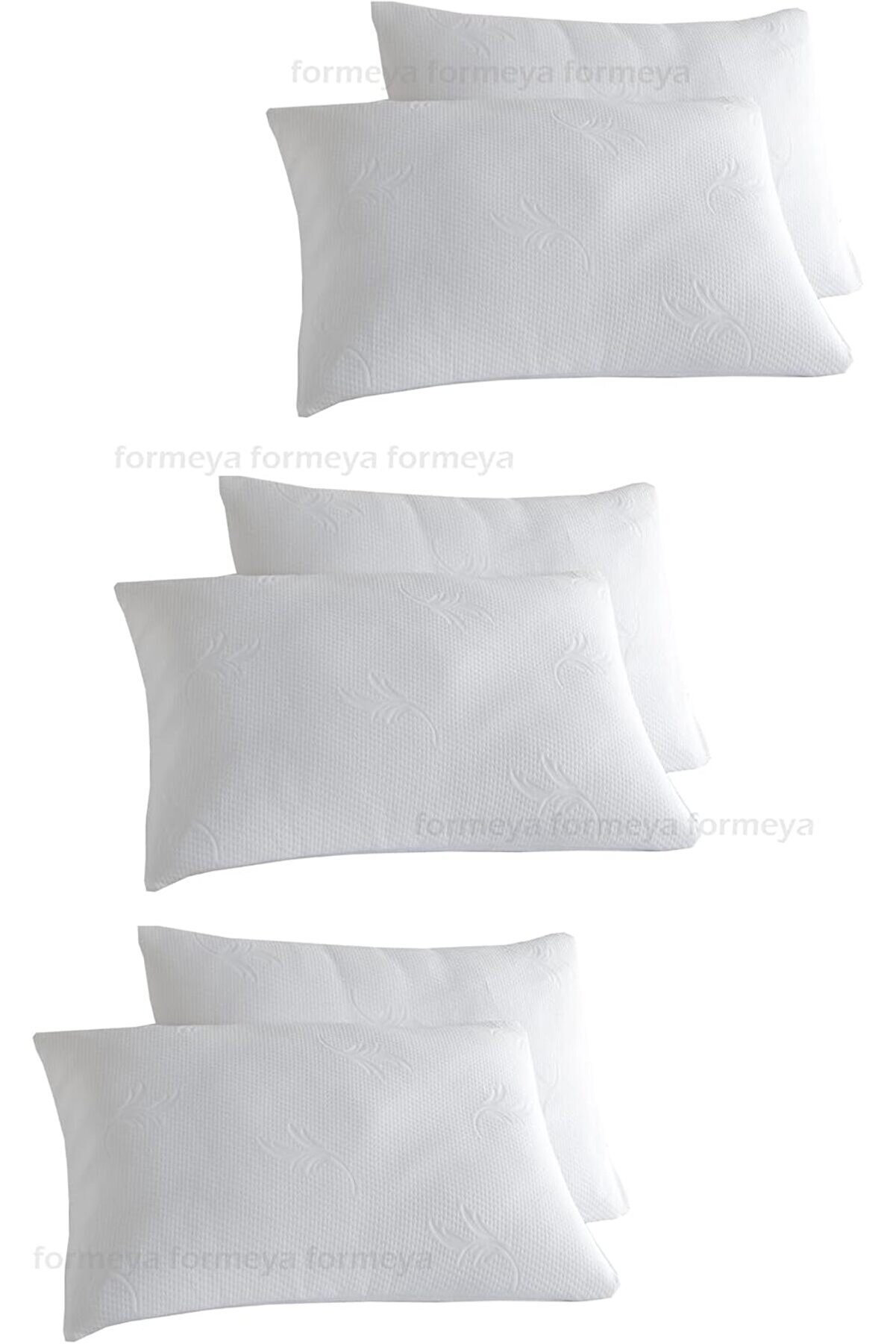 STOREMAX Fermuarlı Çiçek Desenli 6 Adet Beyaz Yastık Alez 1014773