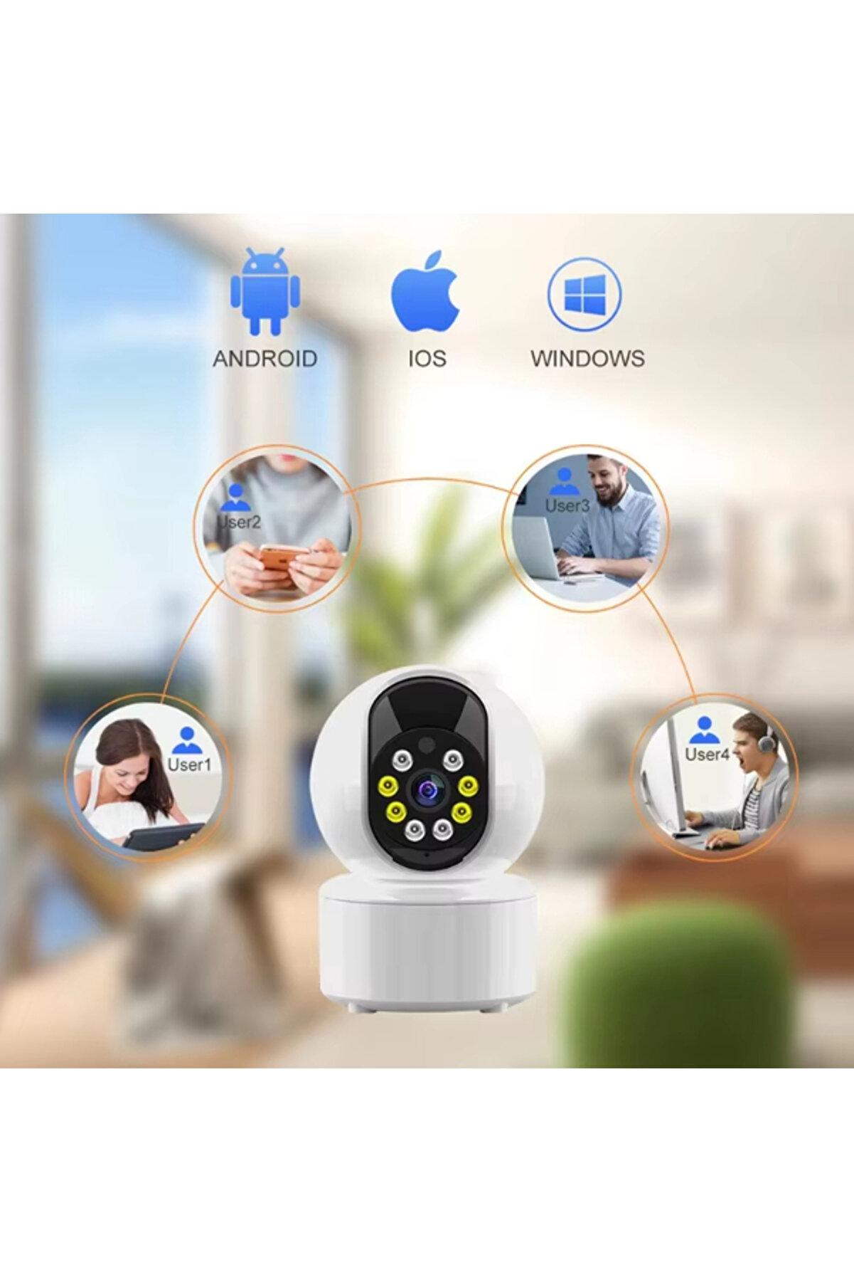 Uygulama Destekli̇ Wi̇-Fi̇ Ev Güvenli̇k Kamerası