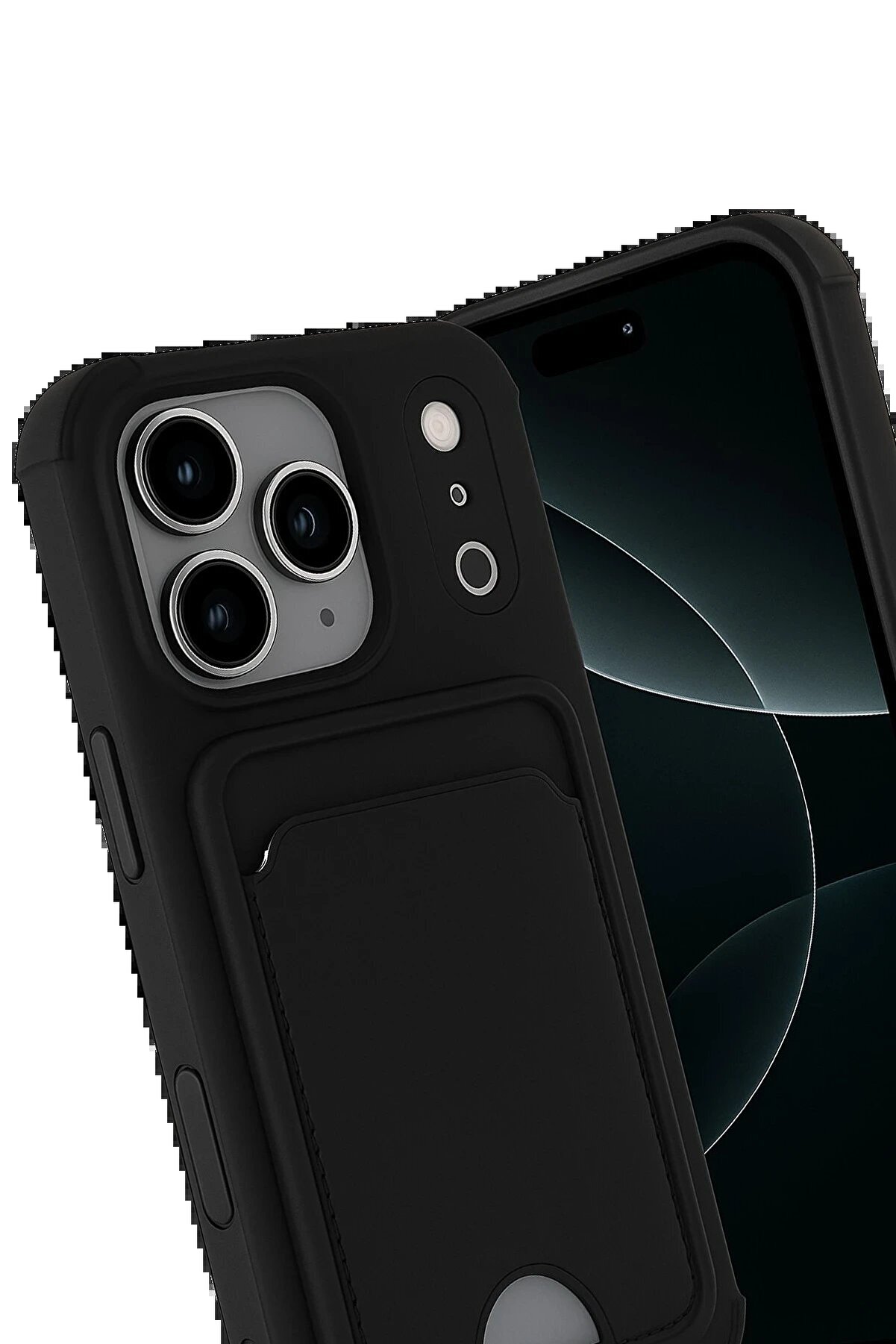 Fırsatkoli̇k Apple İphone 17 Pro Max Kelvi̇n Kartvi̇zi̇tli̇ Si̇li̇kon - Si̇yah-(5796)