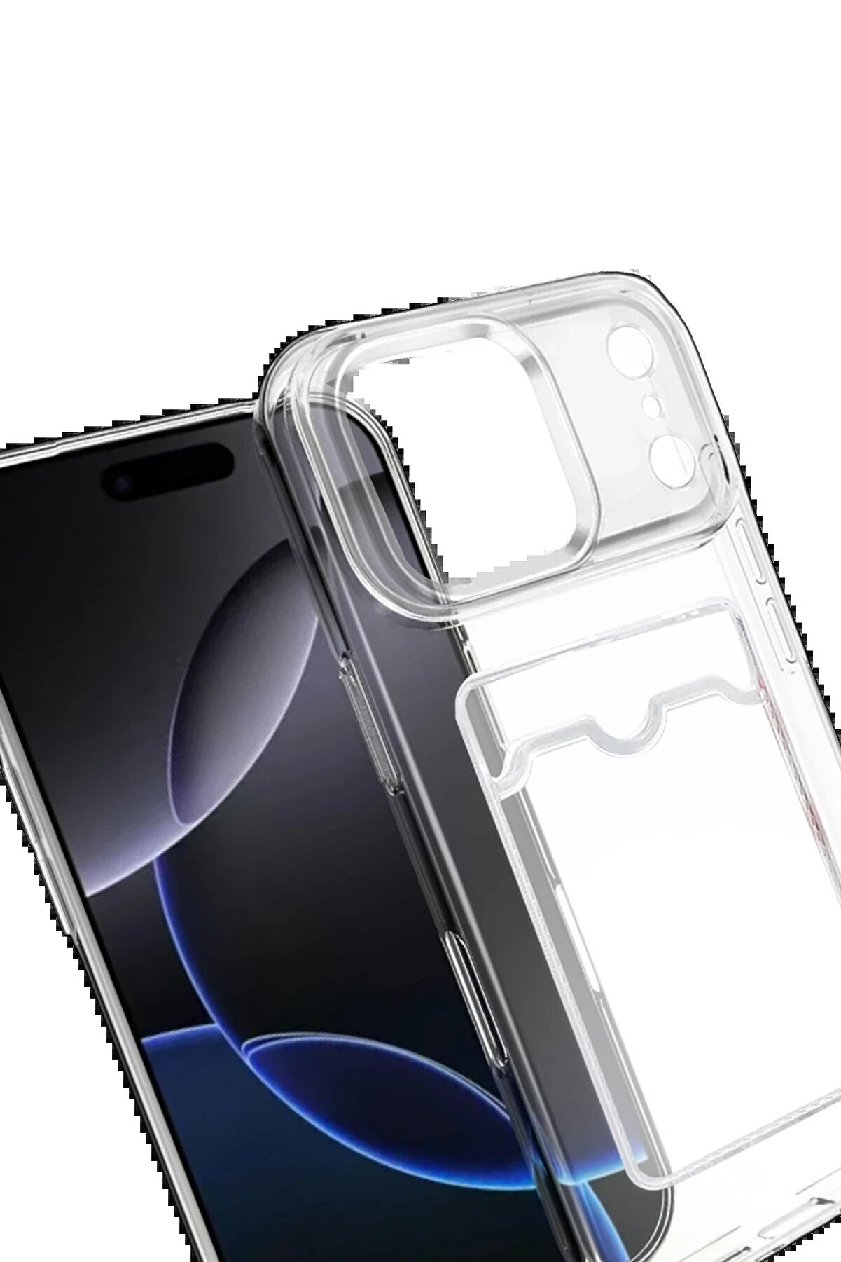 Fırsatkoli̇k Apple İphone 17 Pro Max Kart Şeffaf Si̇li̇kon - Şeffaf-(5796)