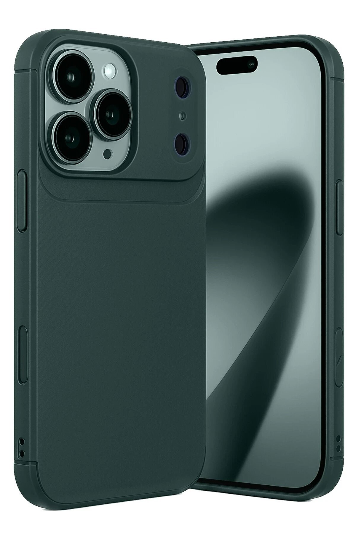 Fırsatkoli̇k Apple İphone 17 Pro Auto Focus Karbon Kapak - Koyu Yeşi̇l-(5796)