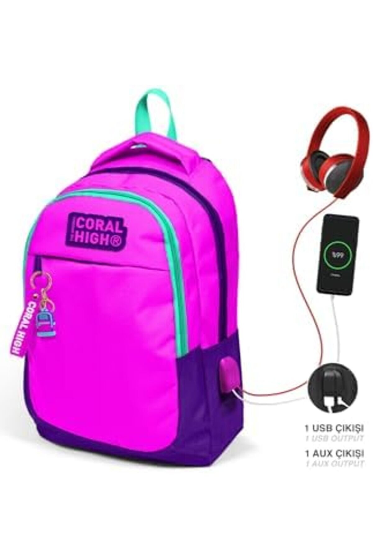 Modashi̇ne Sırt Çanta (Usb Ve Aux Soketli̇) Modascope 1014773