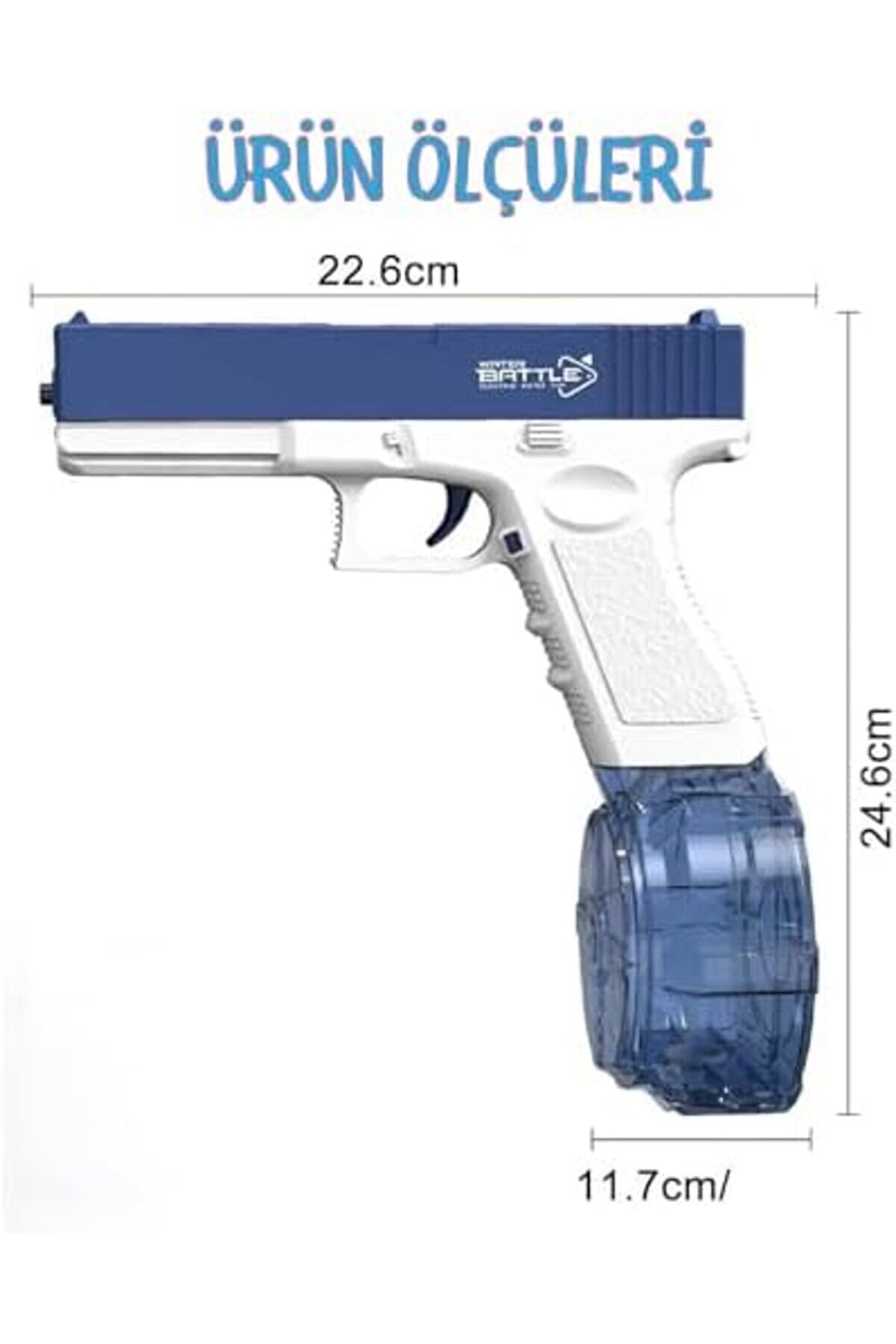 Modashi̇ne Elektri̇kli̇ Su Tabancası Tam Otomati̇k 10M Fışkırtma Havuz Deni̇z Açık Hava Işıklı 300 Ml Kap