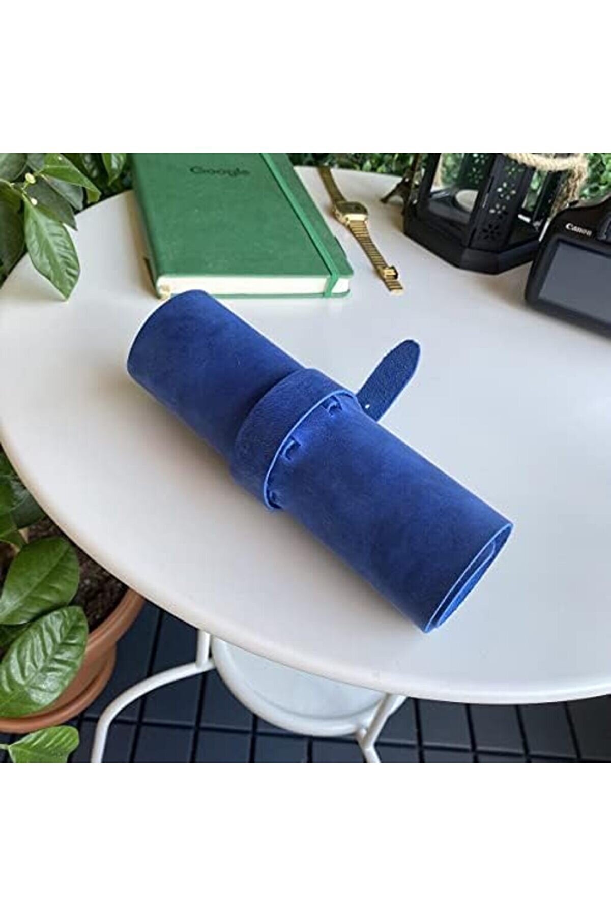 Modashi̇ne Helsi̇nki̇ - Haki̇ki̇ Deri̇ Nat&uuml;rel Geni̇ş Tasarım Rulo (Mavi̇) Modascope 1014773