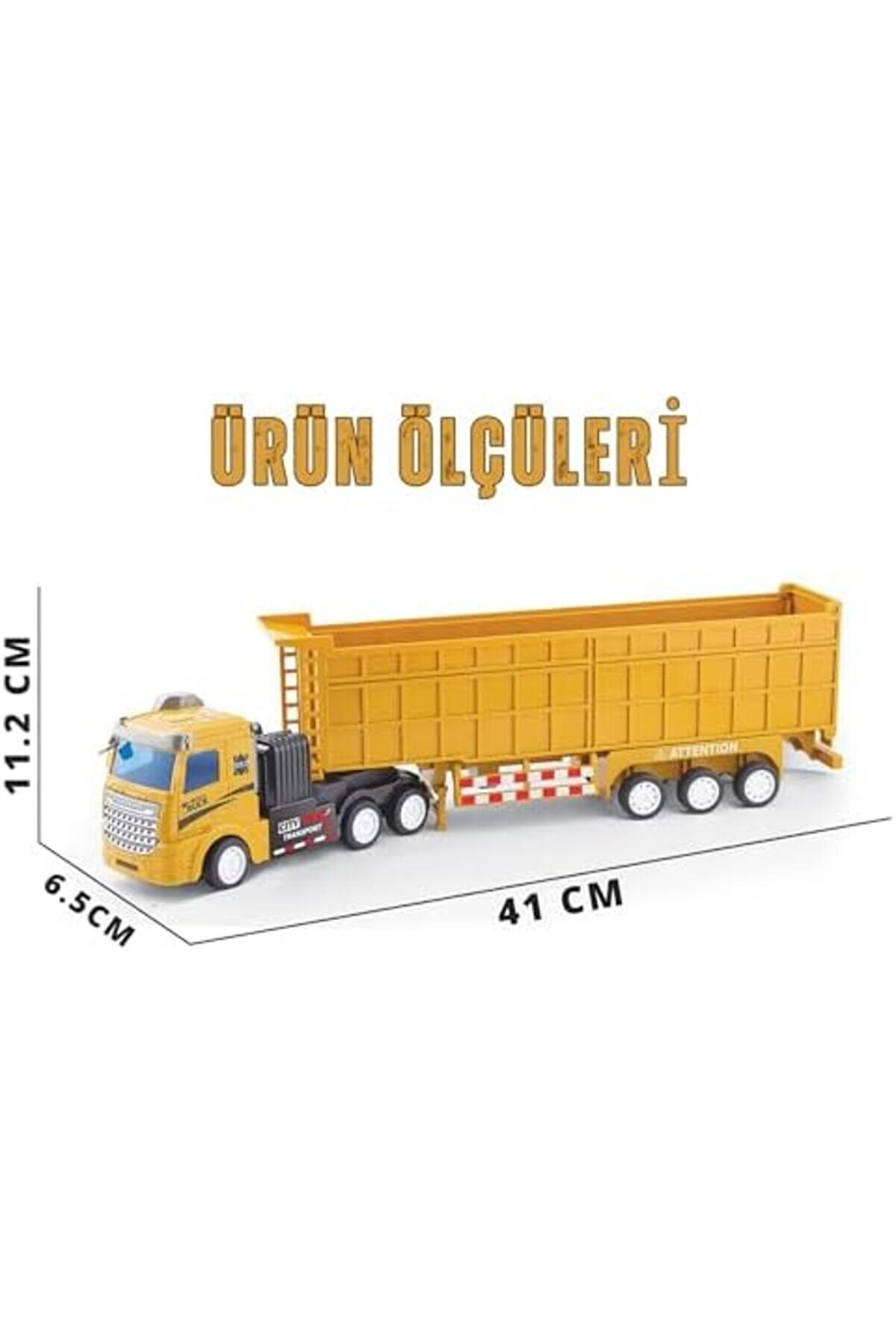 Modashi̇ne 27 Mhz Uzaktan Kumandalı Kamyon Kasalı Tır 41 Cm Full Fonksi̇yon Kasası Ayrılabi̇li̇r Sadece