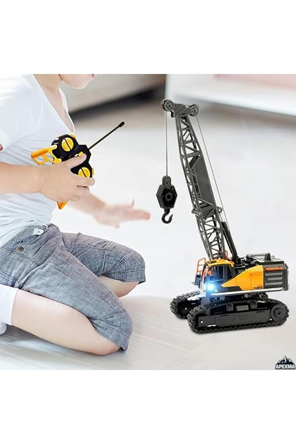 Modashi̇ne Uzaktan Kumandalı Şarjlı Led Işıklı Rc İş Maki̇nesi̇ Paletli̇ Vi̇n&ccedil; Modascope 1014773