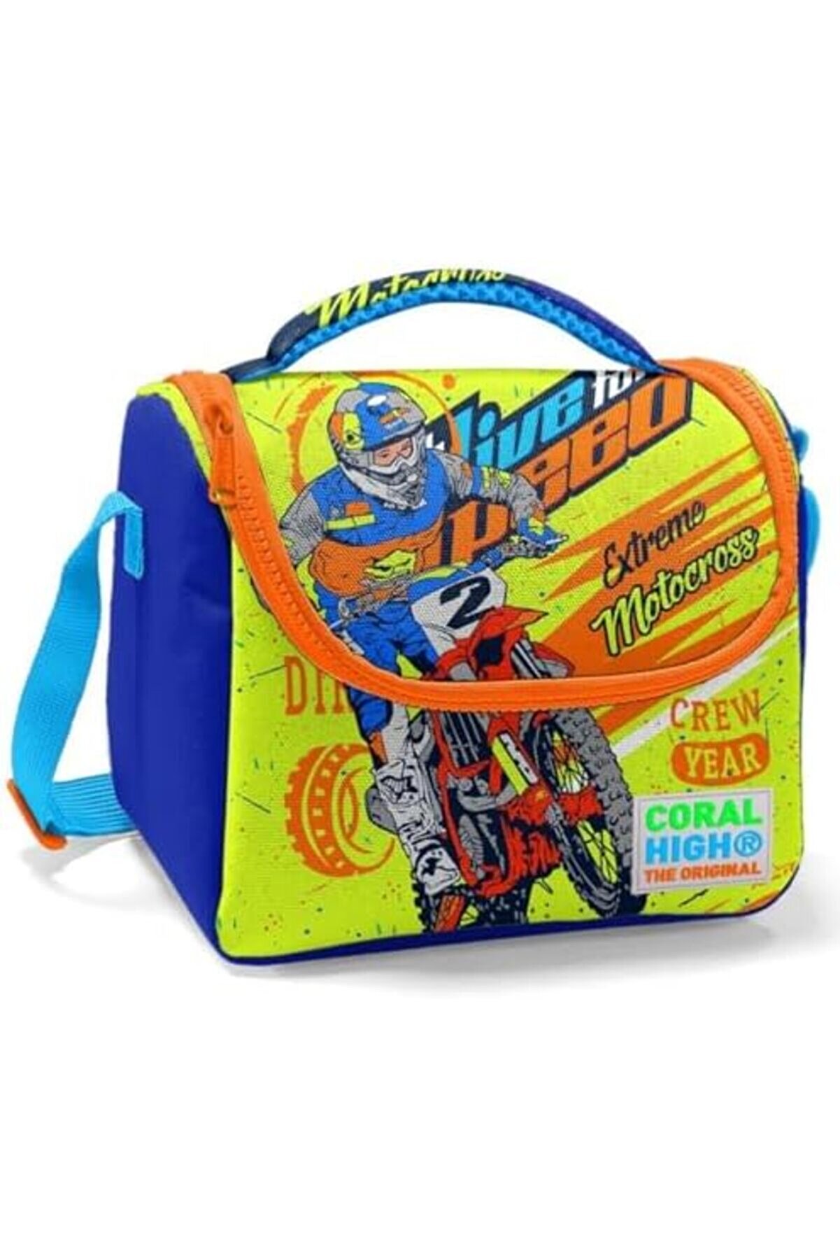 Modashi̇ne Erkek Çocuk Mavi̇ Sarı Motorsi̇klet İlkokul Okul Beslenme Çantası Modascope 1014773