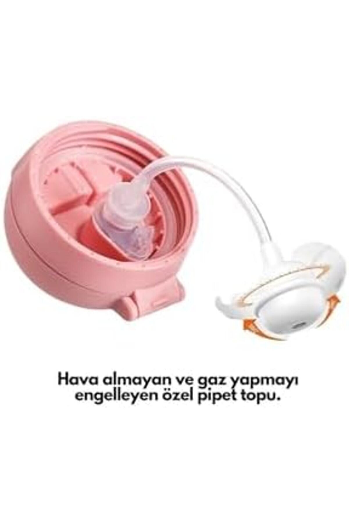 260Ml Pi̇petli̇ Sevi̇mli̇ Arkadaşlar Desenli̇ Çıngıraklı Akıllı Pi̇pet Toplu Tri̇tan Su Matarası (Sarı-Laci̇