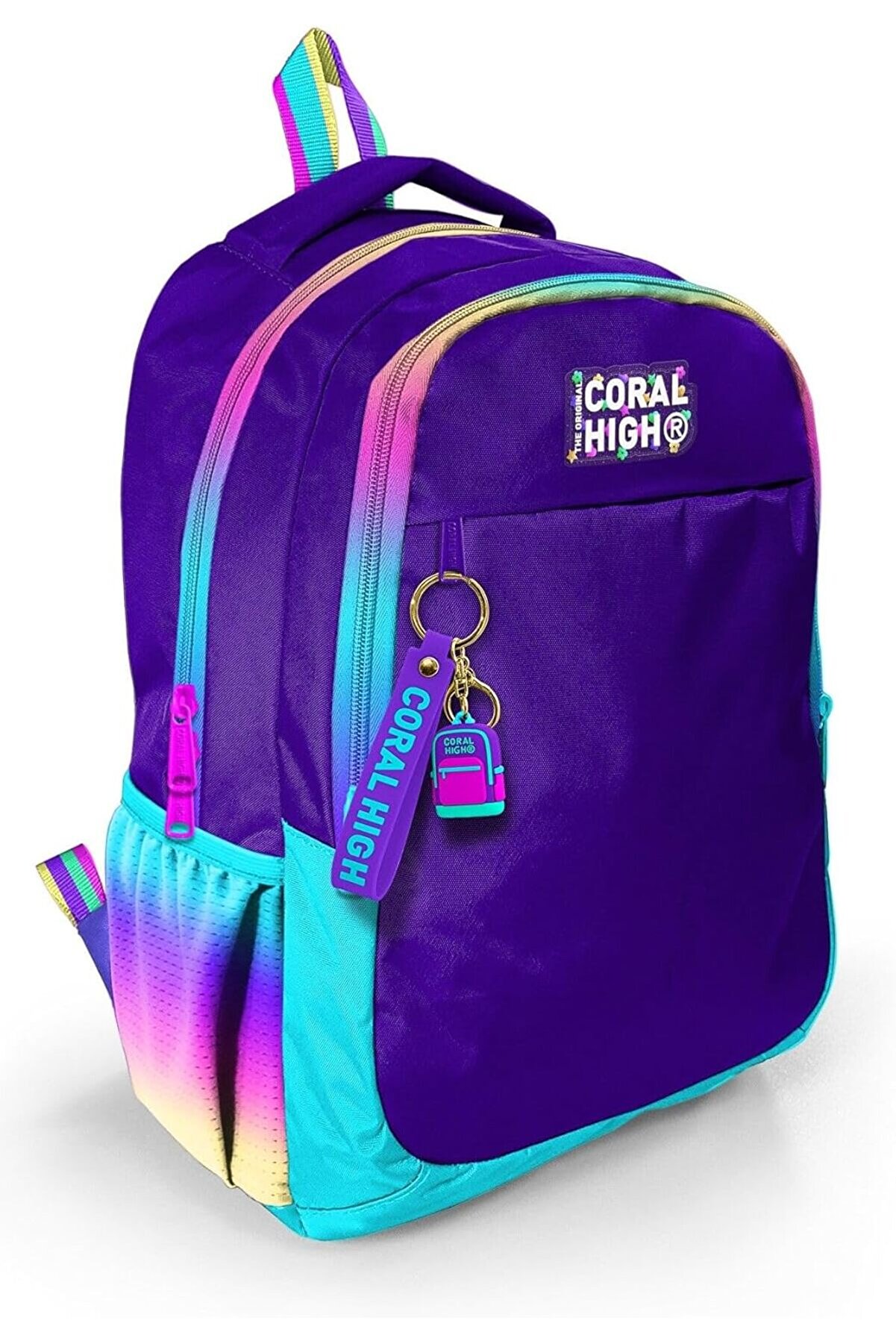 Modashi̇ne Fermuarlı Mor İlkokul Ortaokul Ve G&uuml;nl&uuml;k Sırt &Ccedil;antası - Kız &Ccedil;ocuk Modascope 1014773