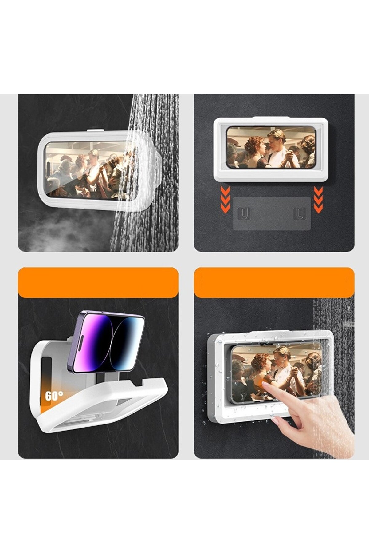 Su Geçi̇rmez Hareketli̇ Telefon Tutucu Stand