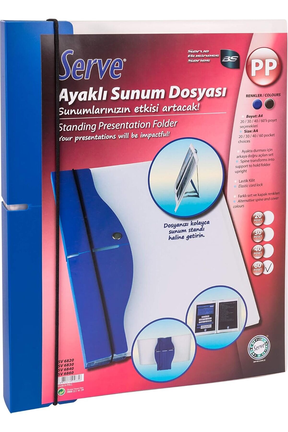 STOREMAX modashine SV-6860-Lac Ayaklı Sunum Dosyası, Lacivert modascope 1014773