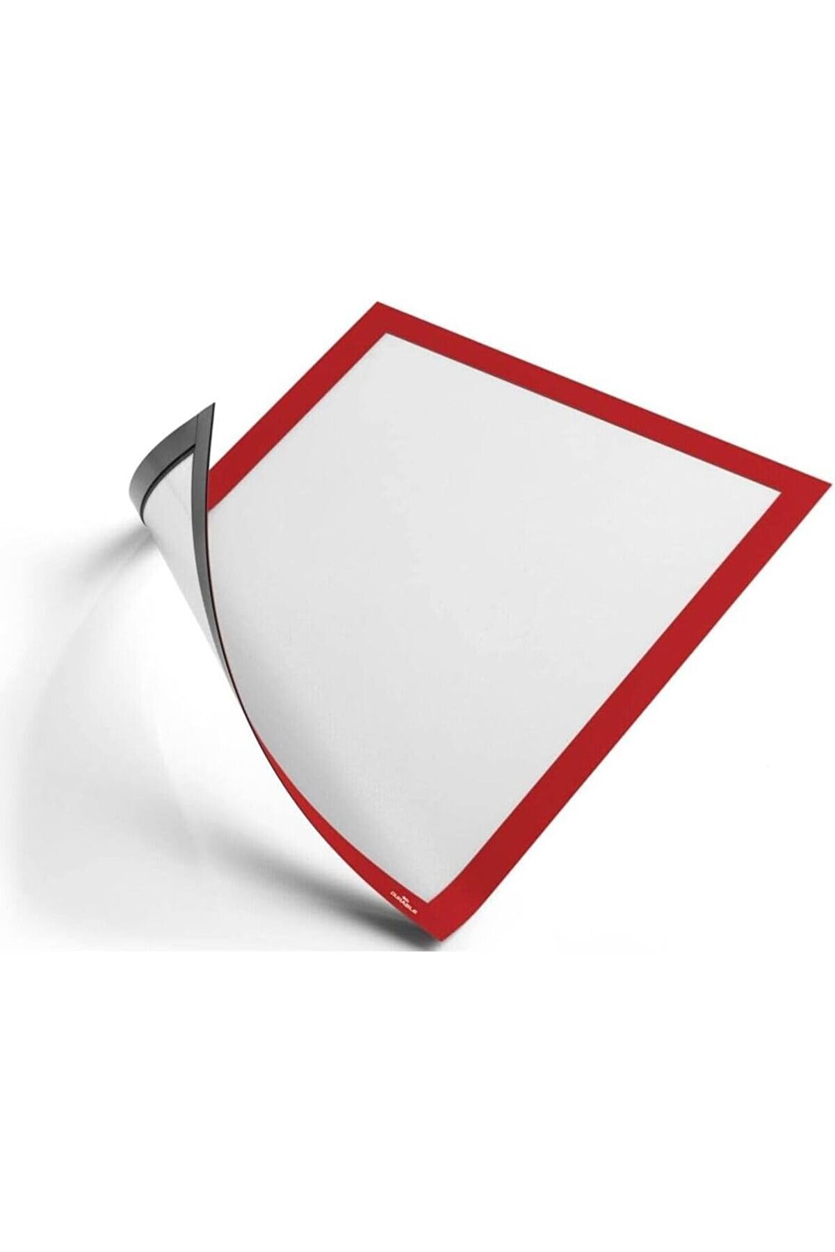 STOREMAX 5 adet Mıknatıslı Şömiz Manyetik Evrak Tutucu Şeffaf Magnet Şömiz Dosya 21x30cm A4 - KIRMIZI KENARLI