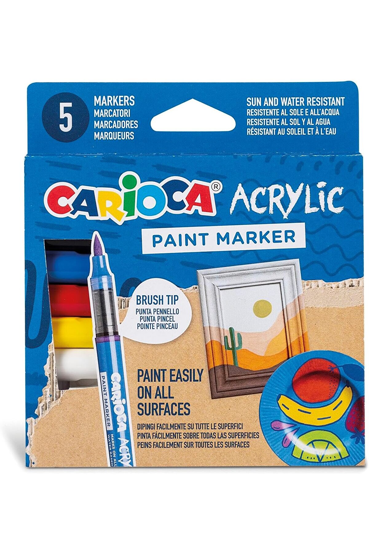 STOREMAX modashine Akrilik Paint Marker Su Bazlı Fırça Uçlu 5'Li modascope 1014773