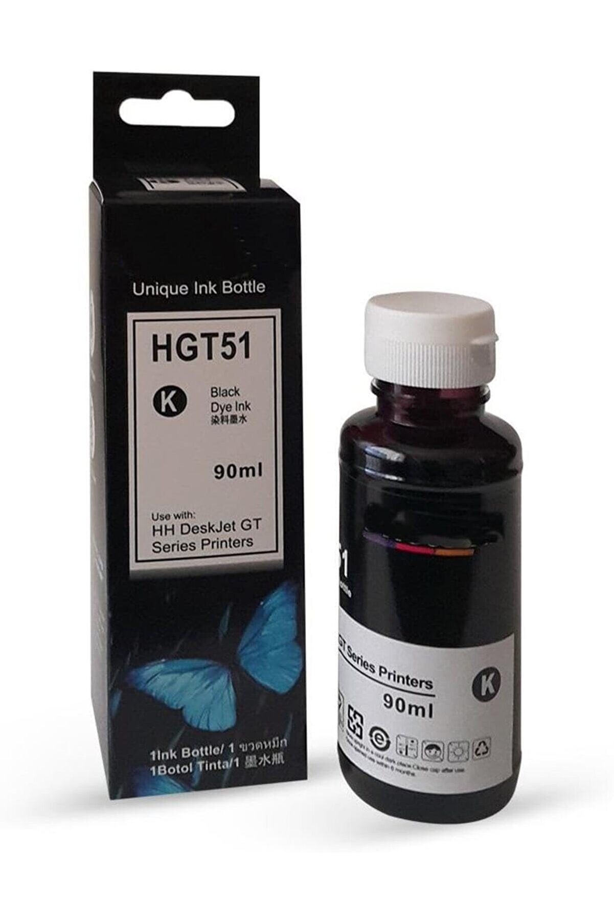 STOREMAX modashine Uyumlu GT51XL (X4E40AE) Siyah Mürekkep (90ml./Sise) modascope 1014773