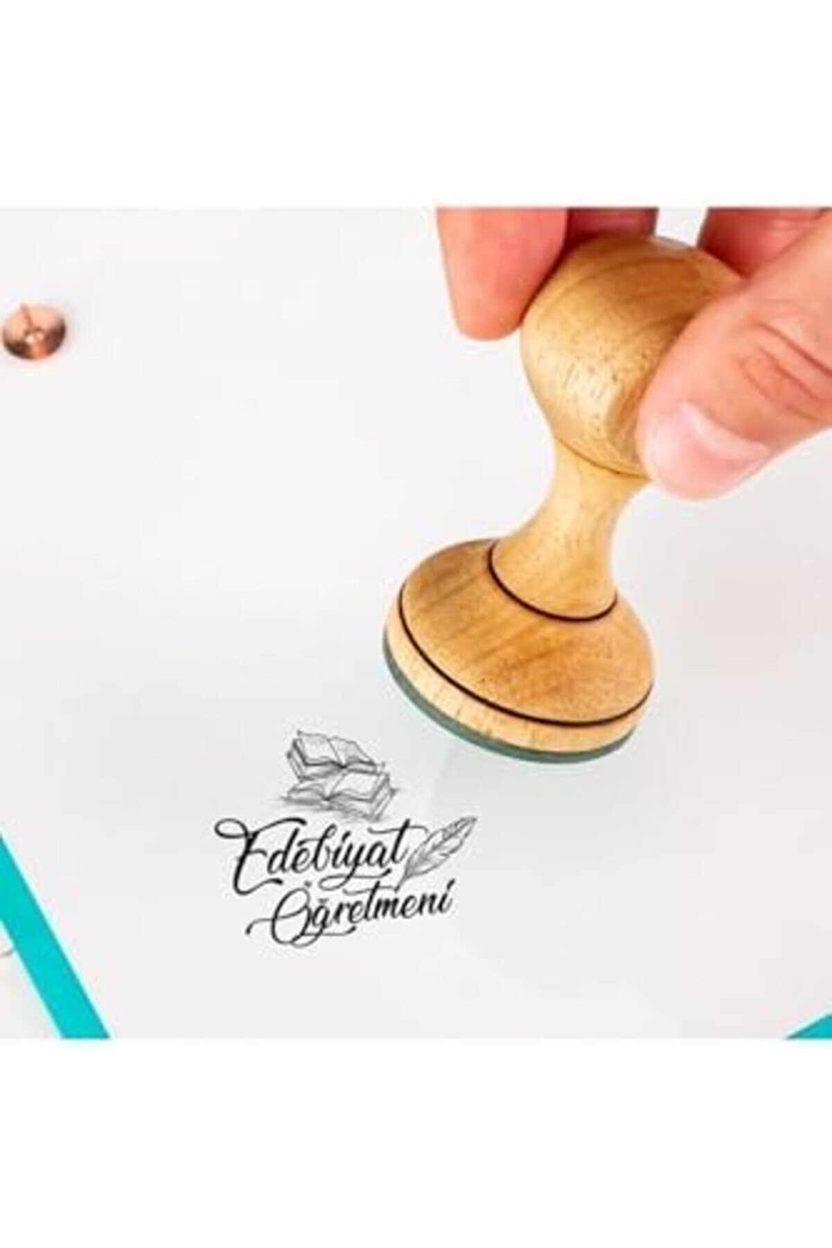 Modashi̇ne Öğretmenleri̇ne Hedi̇ye Mühür Seti̇ - Ahşap Ki̇tap Mühür - Defter Kaşe Modascope 1014773