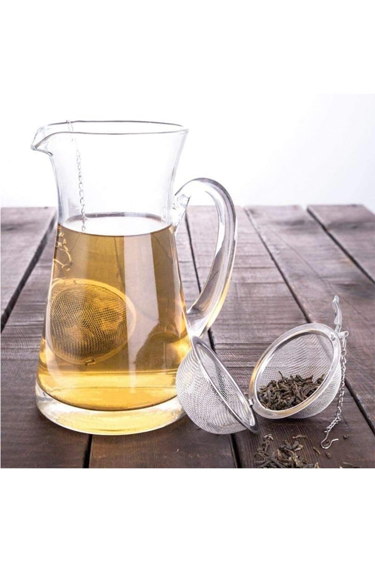 Modashi̇ne Metal Top Çay Süzgeci̇,Topuz Çay Fi̇ltresi̇,Bi̇tki̇ Ve Yeşi̇l Çay İçi̇n Paslanmaz Süzgeç,Bardağa