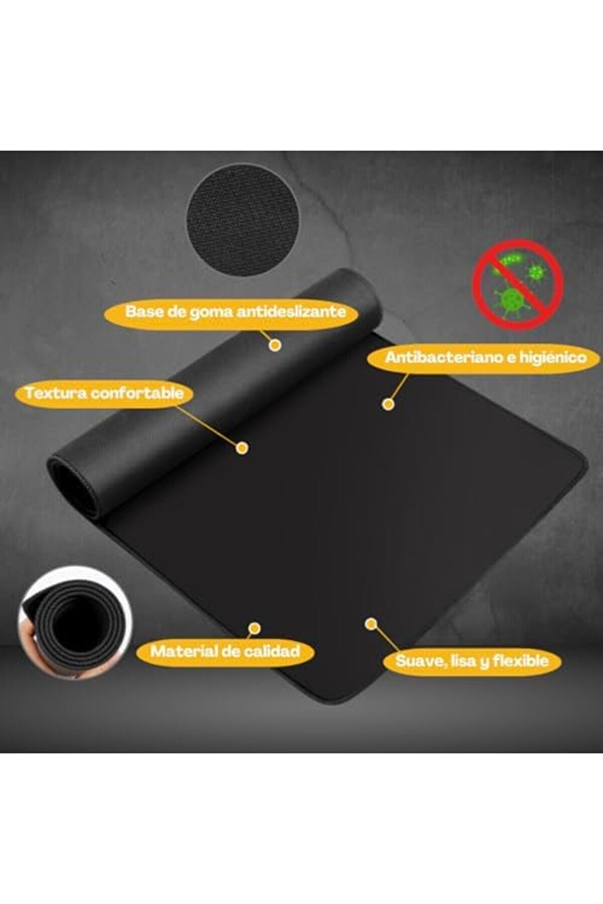 Pass Group Fare Altlığı, Fare Altlığı Xxl 900 X 400 X 2 Mm, Oyun Halısı, Kaymaz Kauçuk Taban, Mi̇krof