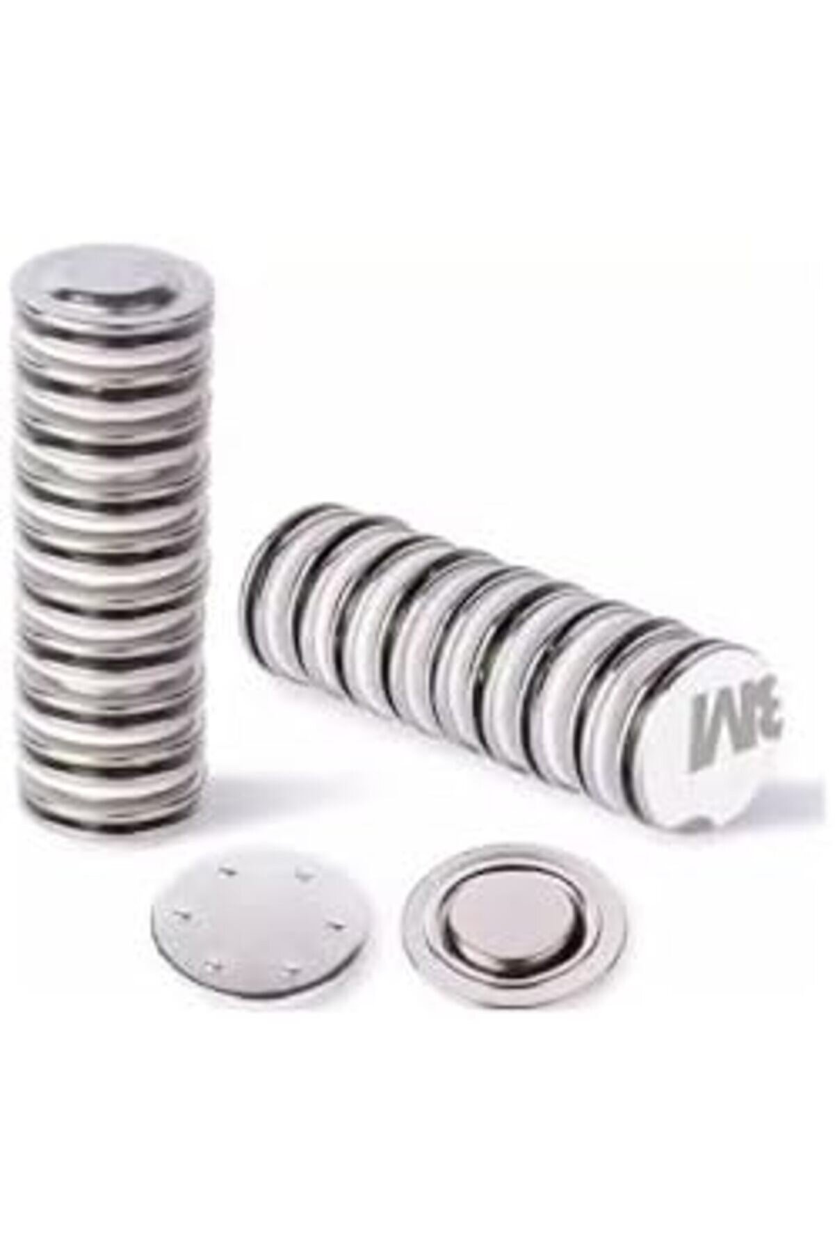 Yapışkanlı Rozet Mıknatısı Yuvarlak Yaka Kartı Mıknatısı İsi̇mli̇k Mıknatısı - 17Mm Çap - 5 Set 11757