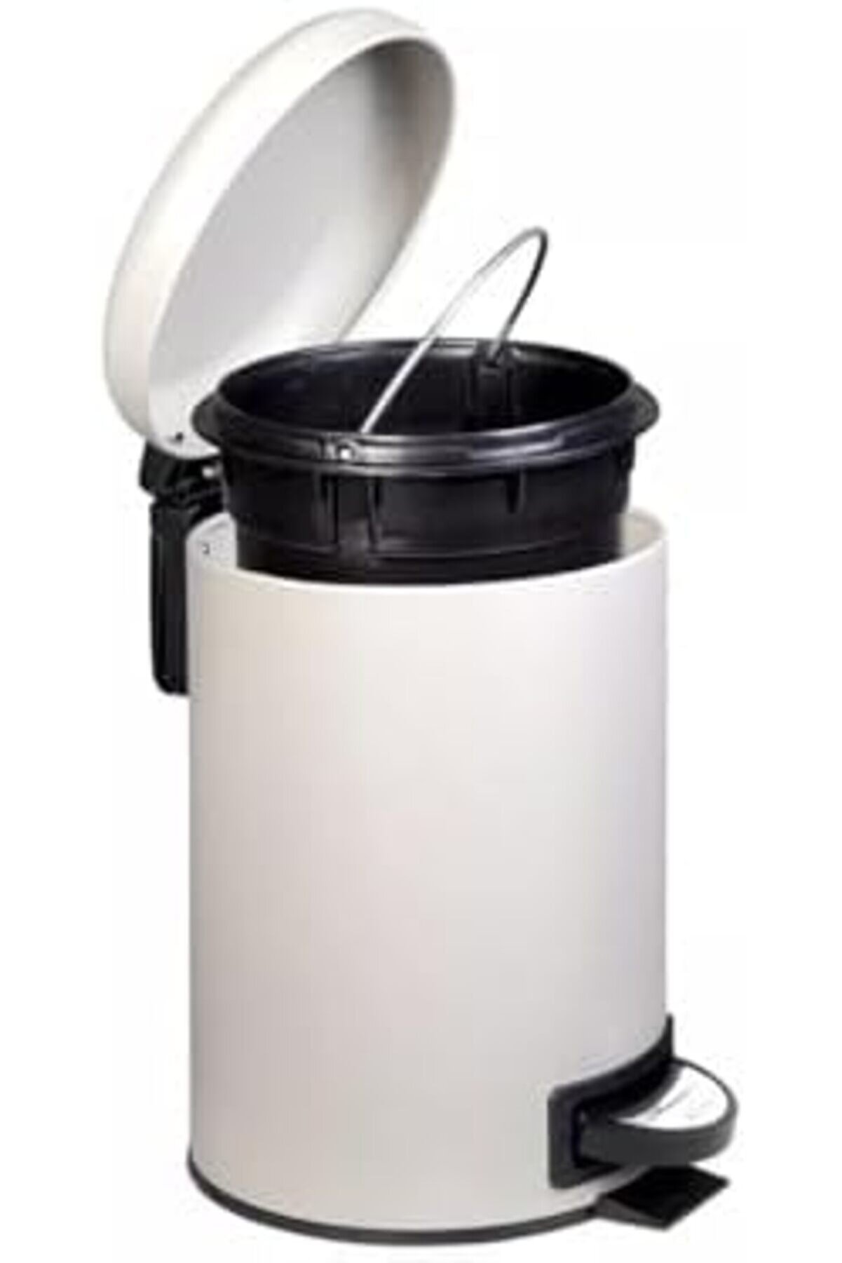 Paslanmaz Eli̇t Pedallı Çöp Kovası Beyaz 12 Lt (000302-2) 1175713