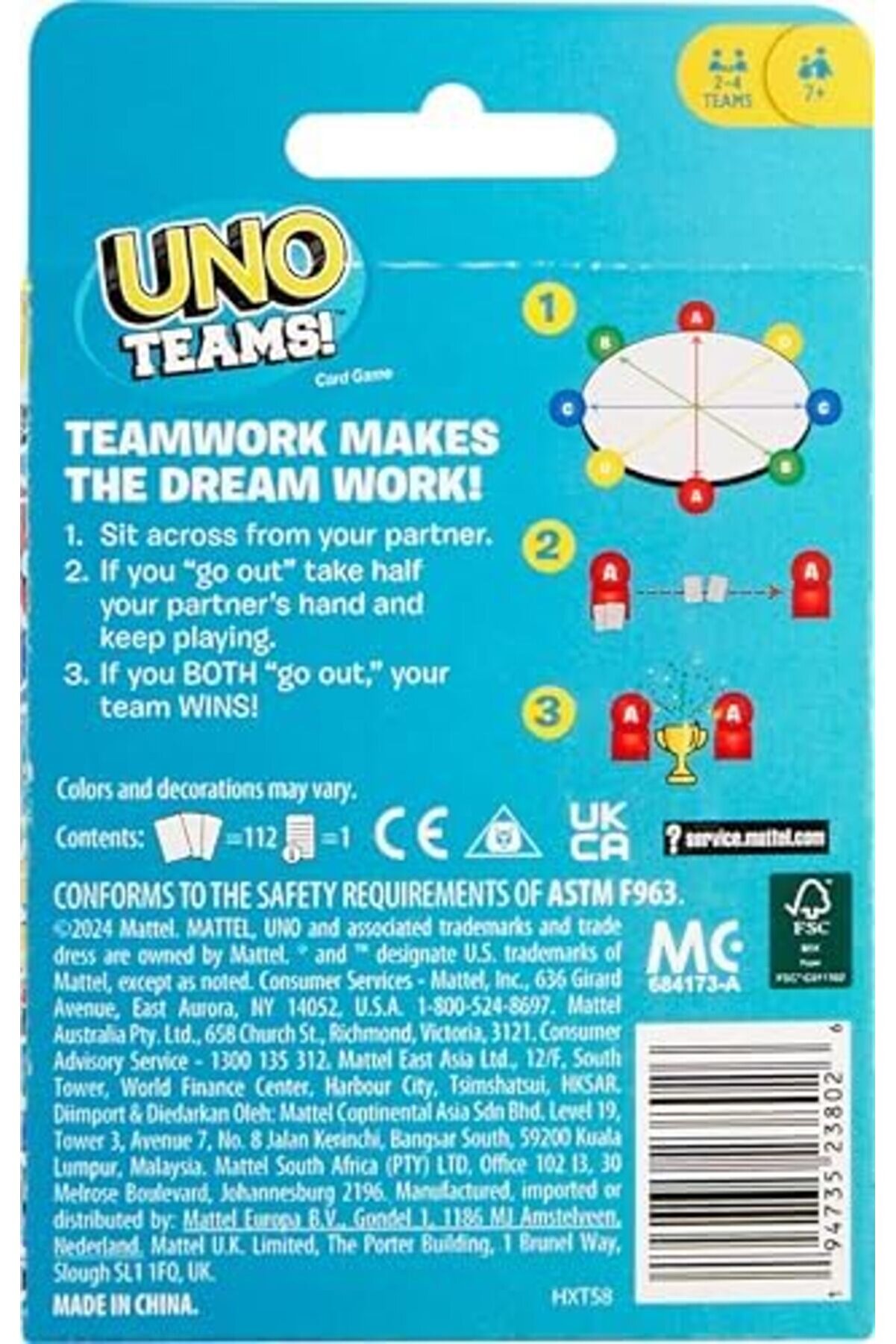 Games Uno Teams&trade; Kartlar Ai̇le Ve Arkadaşlarla Bi̇r Araya Geli̇nen Akşamlara, Seyahatlere, Kamplara Ve