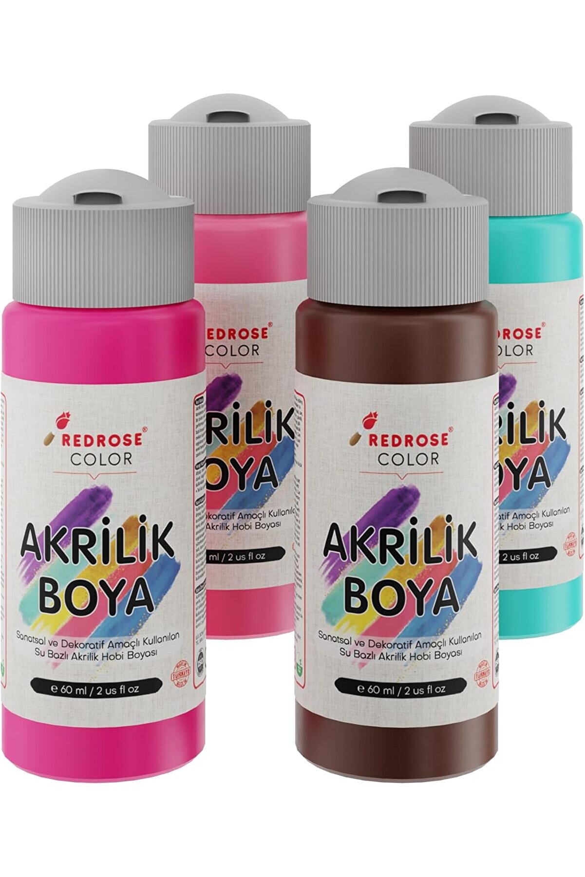 STOREMAX modashine Rose Tamamlayıcı Renkler Akrilik 4'lü Set 4x60 ml modascope 1014773