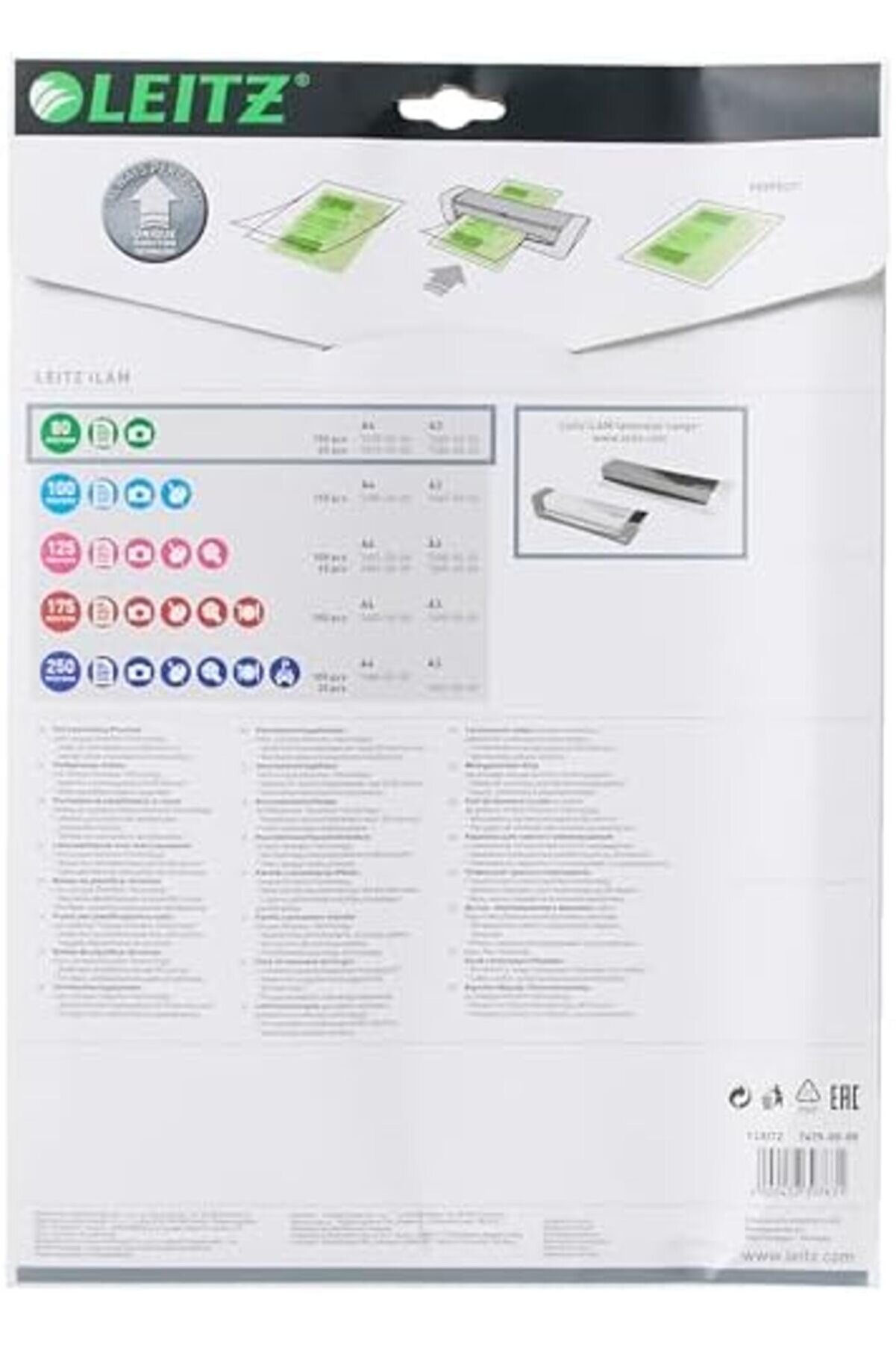 Modashi̇ne Udt Lami̇nasyon Poşeti̇, A4, 80 Mi̇kron, 25 Adet, Şeffaf Modascope 1014773
