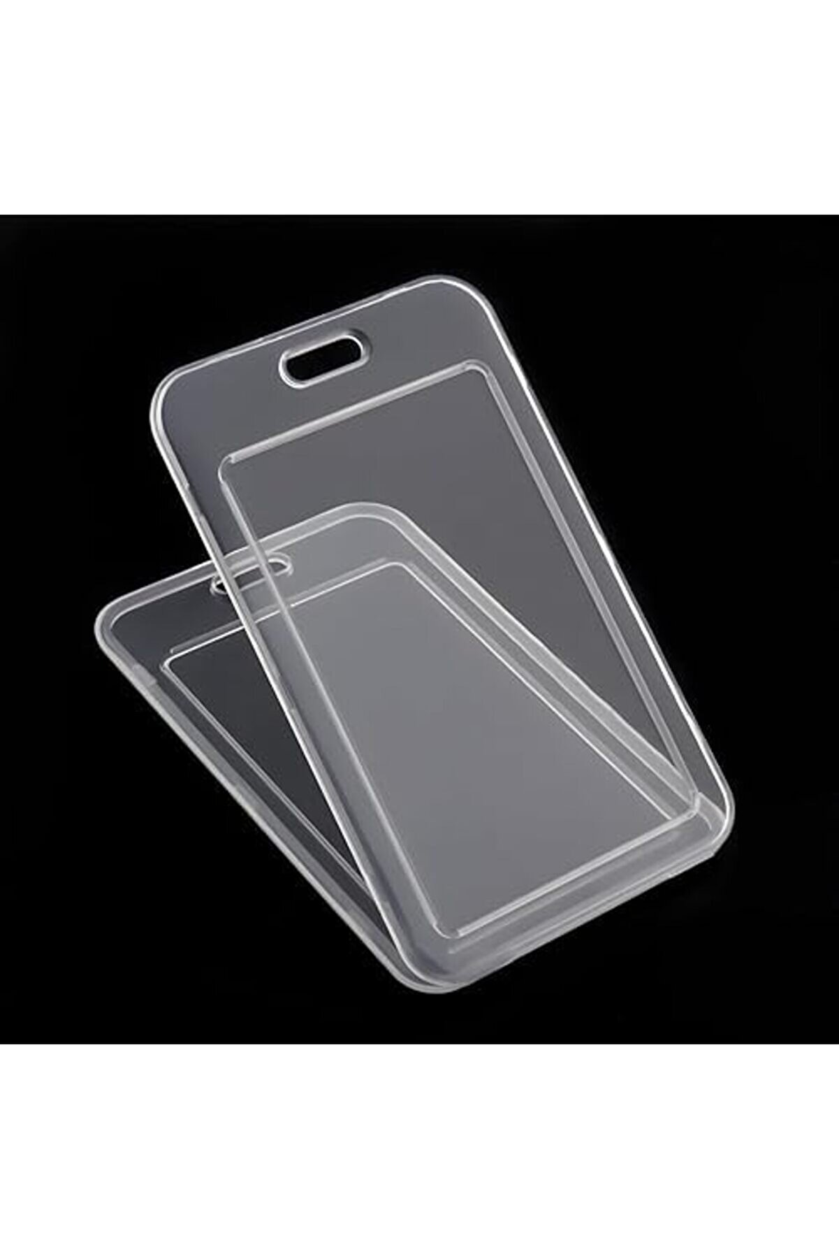 Premi̇um Kart Kılıfı Şeffaf Di̇key Yaka Kartı Kart Koruyucu 1175713