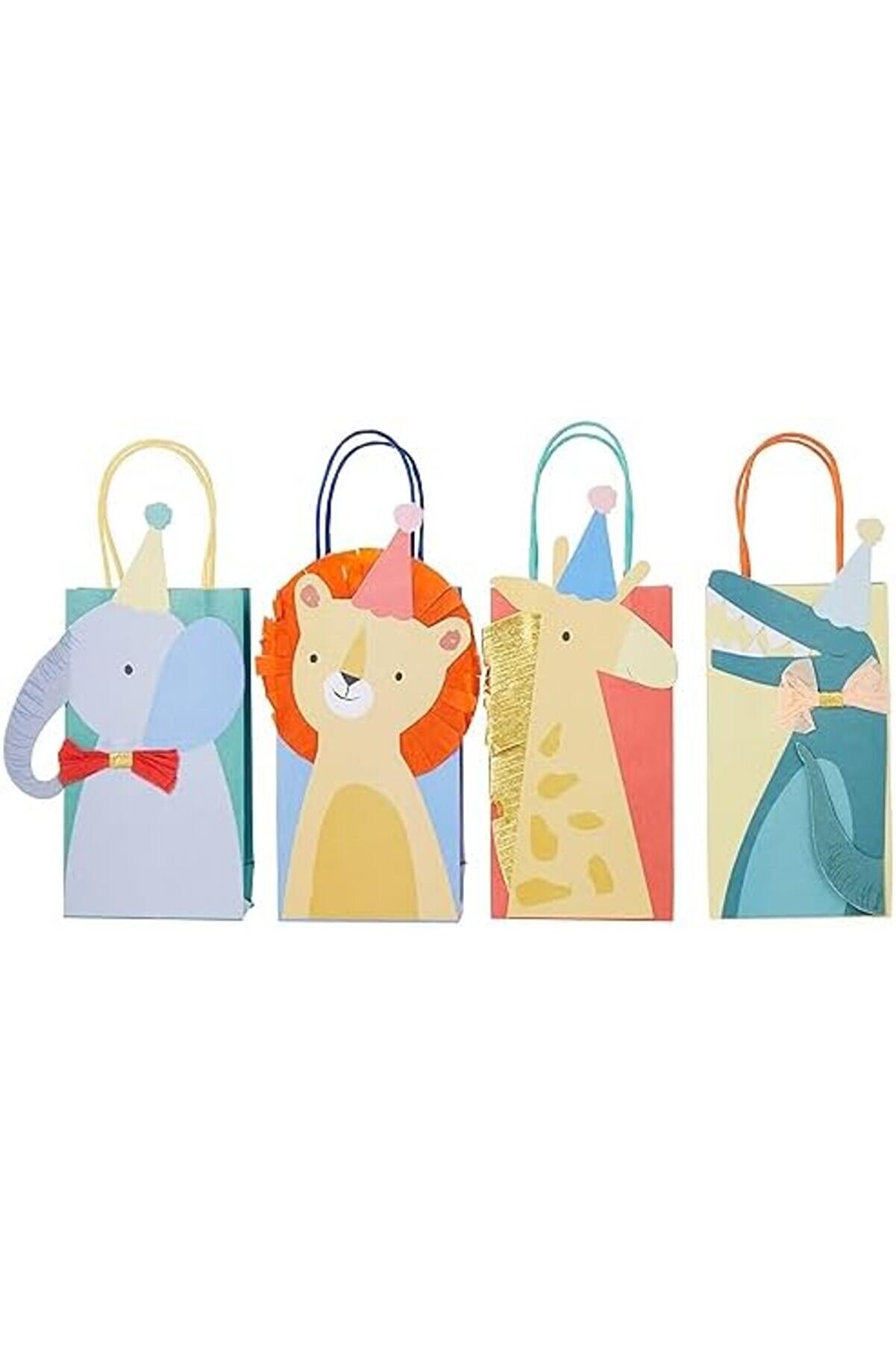 Eli̇zzashop Meri̇ - Ani̇mal Parade Party Bags - Hayvanlar Geçi̇t Töreni̇ Parti̇ Çantaları (8 Li̇) Eli̇z