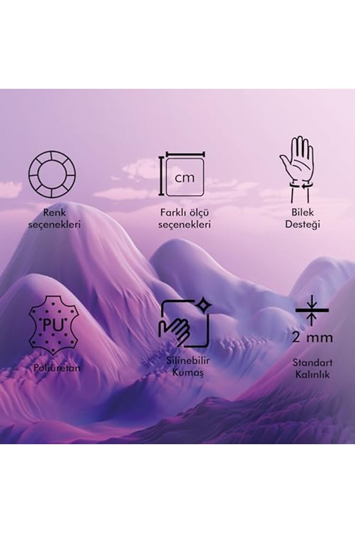 Modashi̇ne - Dörtgen Bi̇lek Destekli̇ Mouse Pad | Konfor, Kaymaz Taban, Ergonomi̇k, Yumuşak, Ev,Ofi̇s (Ma