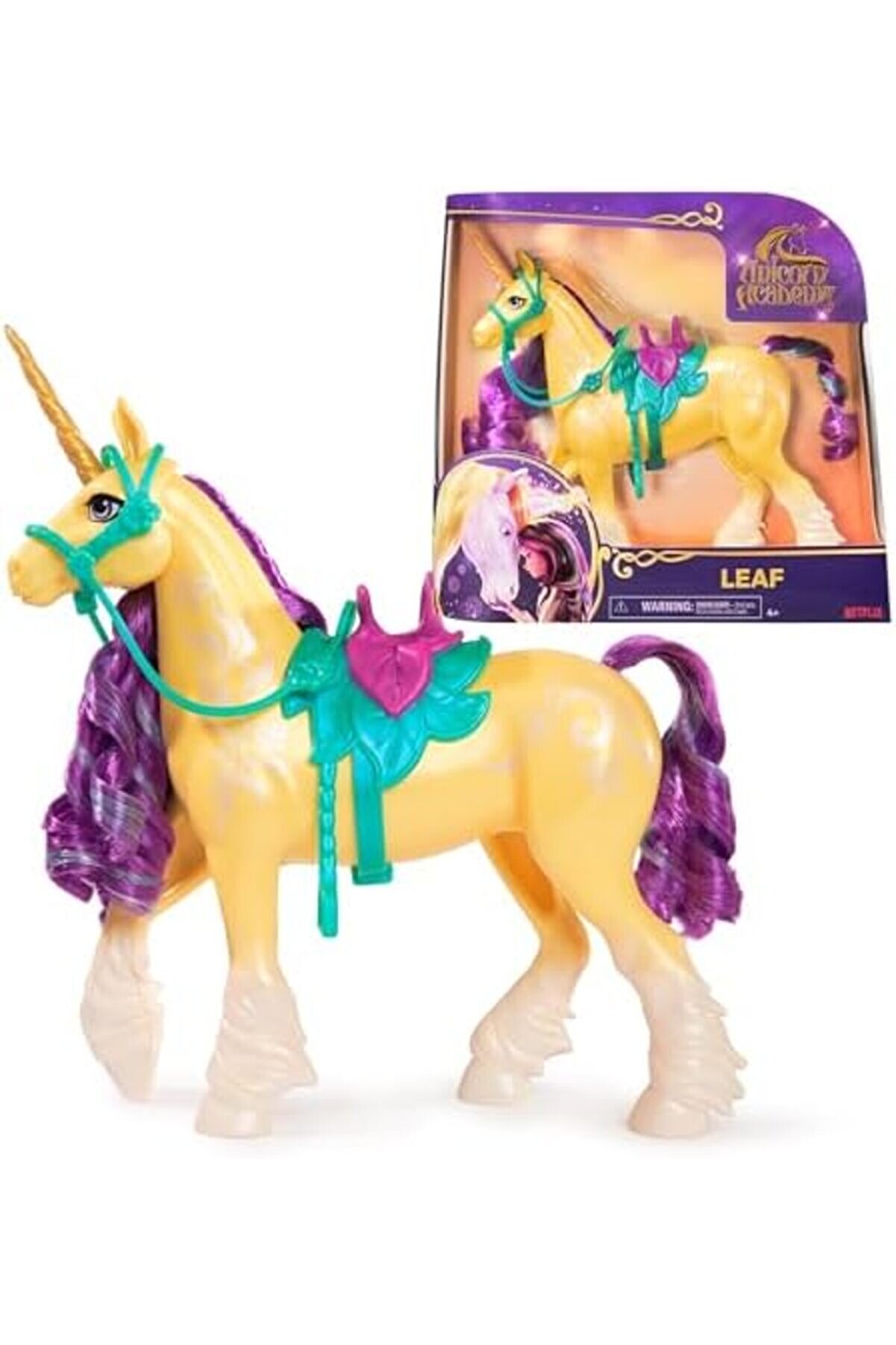 Academy Tek Boynuzlu At Leaf, Popüler Netfli̇x Di̇zi̇si̇ndeki̇ Ava Nın Yaklaşık 28 Cm Tek Boynuzlu A