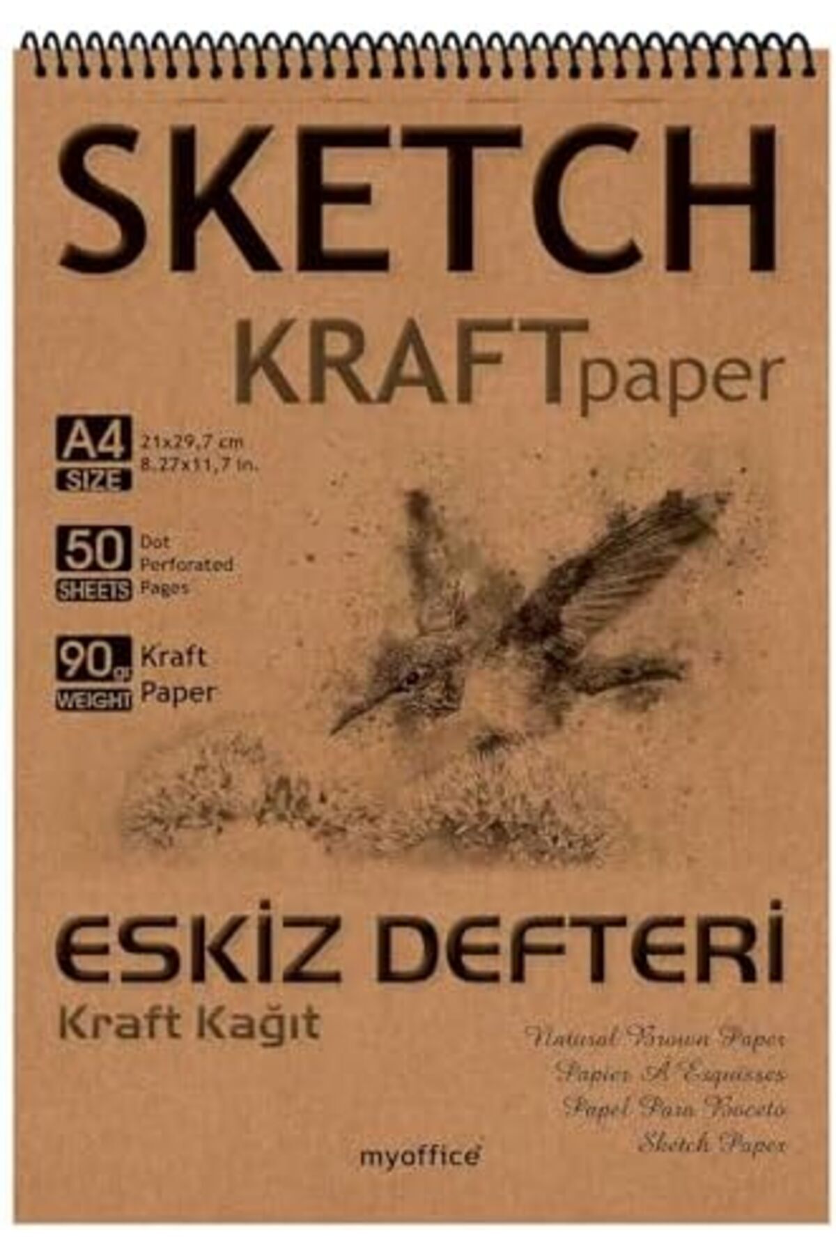 Kağıt A4 Eski̇z Defteri̇ 90 Gr. Spi̇ralli̇ 50 Yaprak Sketchbook 1175713