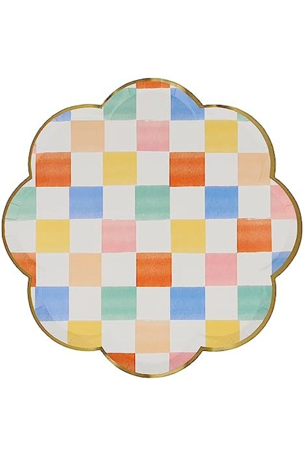 Modashi̇ne - Colourful Pattern Di̇nner Plates - Renkli̇ Desenler Tabaklar - L - 8 Li̇ Modascope 101