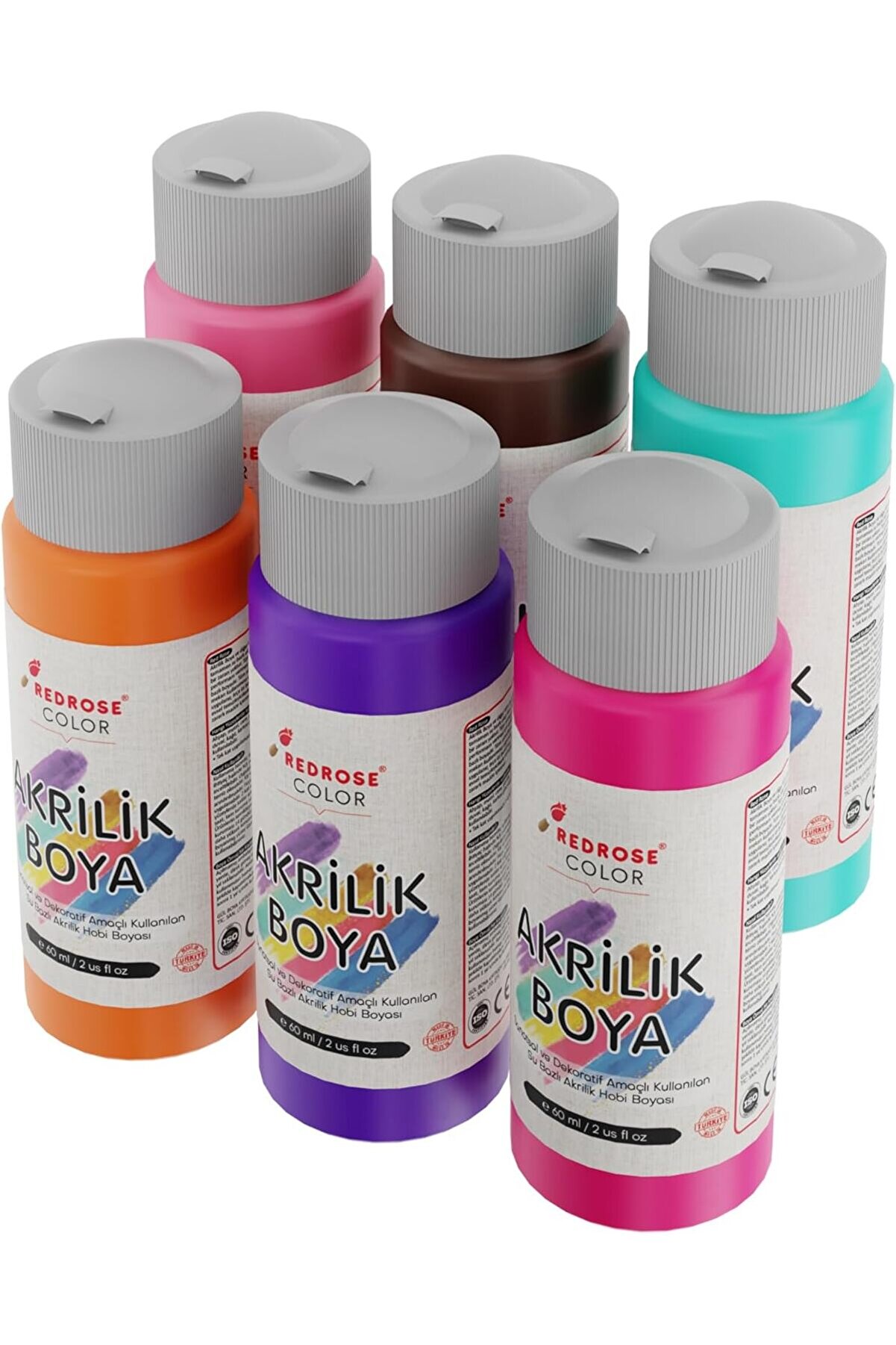 STOREMAX modashine Rose Tamamlayıcı Renkler Akrilik 6'lı Set 6x60 ml modascope 1014773