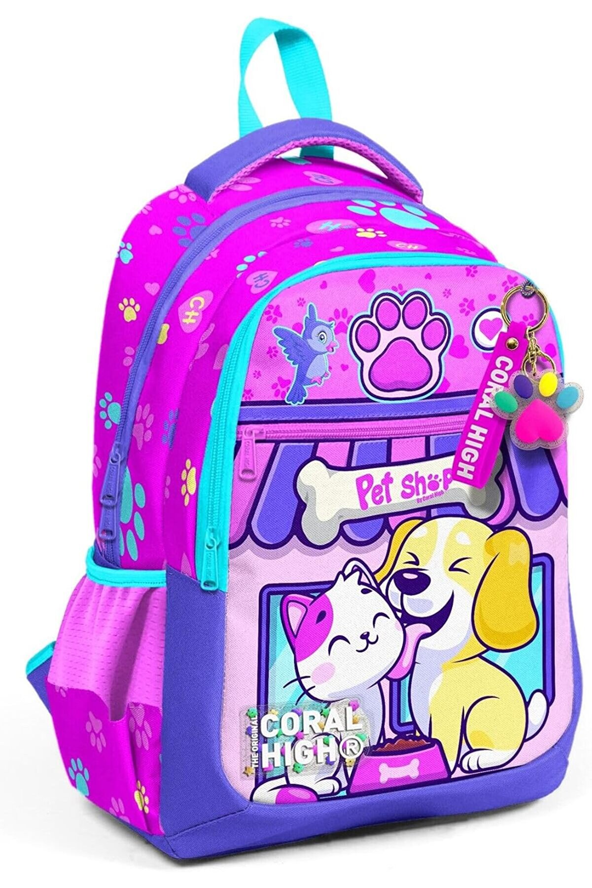 STOREMAX modashine Kedi Köpek Desenli Kız Çocuk İlkokul Çantası ve Günlük Sırt Çantası modascope 1014773