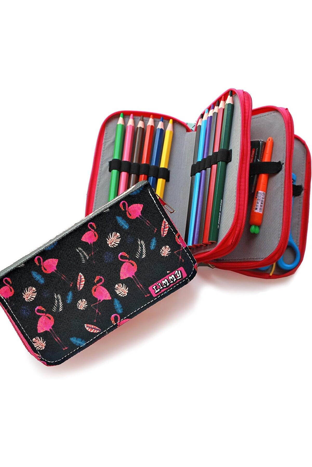 STOREMAX modashine Kutusu Siyah Organizer Vegan Deri Üç Bölmeli modascope 1014773