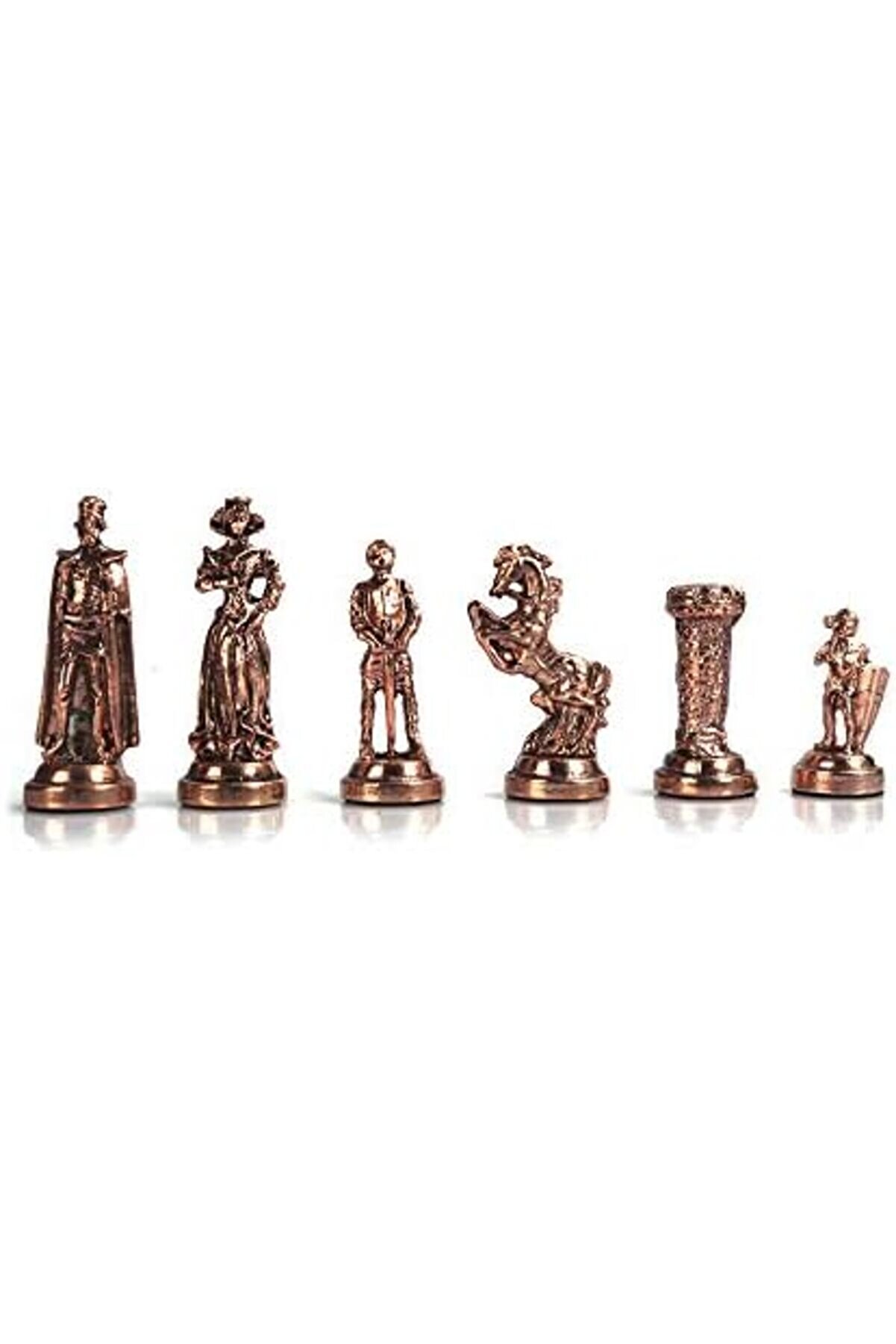 Modashi̇ne Orta Boy Metal İngi̇li̇z Satranç Takımı Ve Mermer Desenli̇ Sandıklı Mdf Tahtası (36X36X6 Cm.)