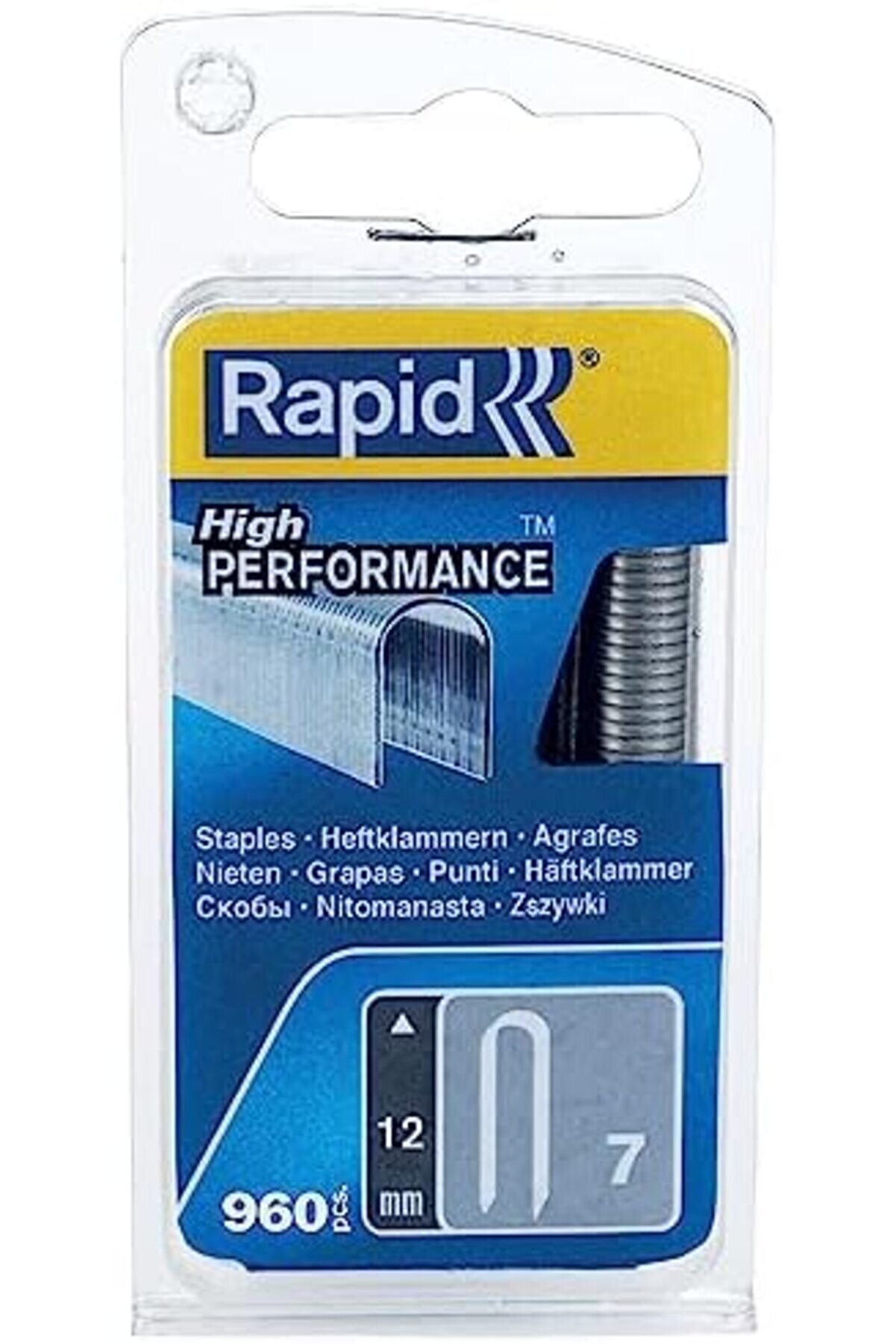Zımba Teli̇ Ti̇p 7, 12 Mm Kıska&ccedil;, 960 Adet, Yuvarlak Sırtlı, 6 Mm Ye Kadar Kablolar İ&ccedil;i̇n 1175713