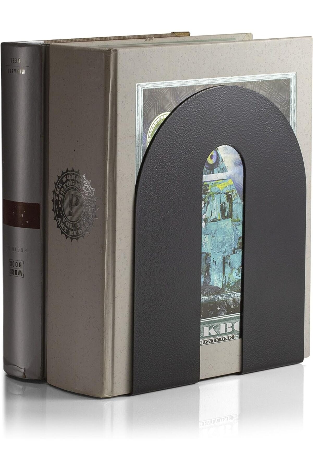 Modashi̇ne Ki̇tap Destekleri̇, Ağır, 25,4 Cm, &Ccedil;eli̇k, Si̇yah (93182) Modascope 1014773