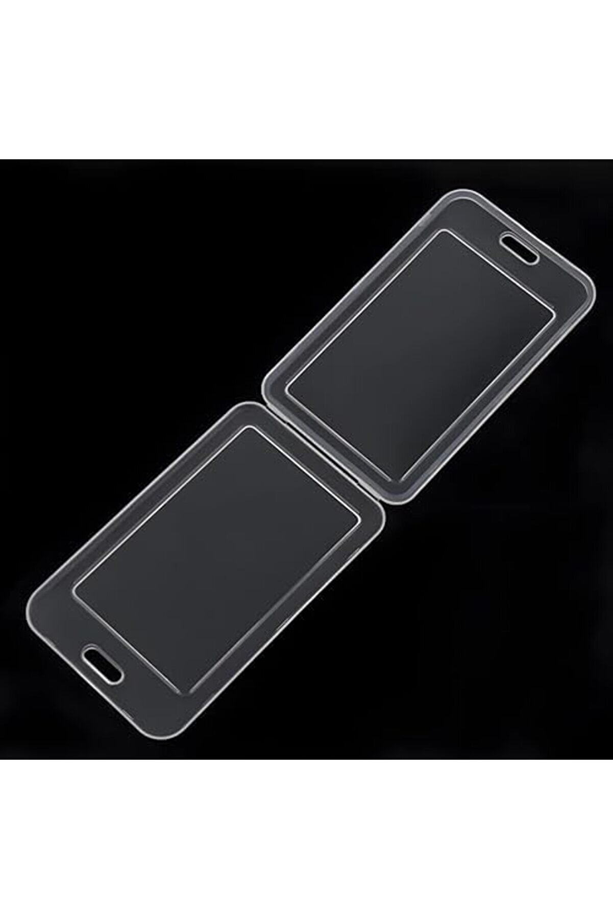 Premi̇um Kart Kılıfı Şeffaf Di̇key Yaka Kartı Kart Koruyucu 1175713